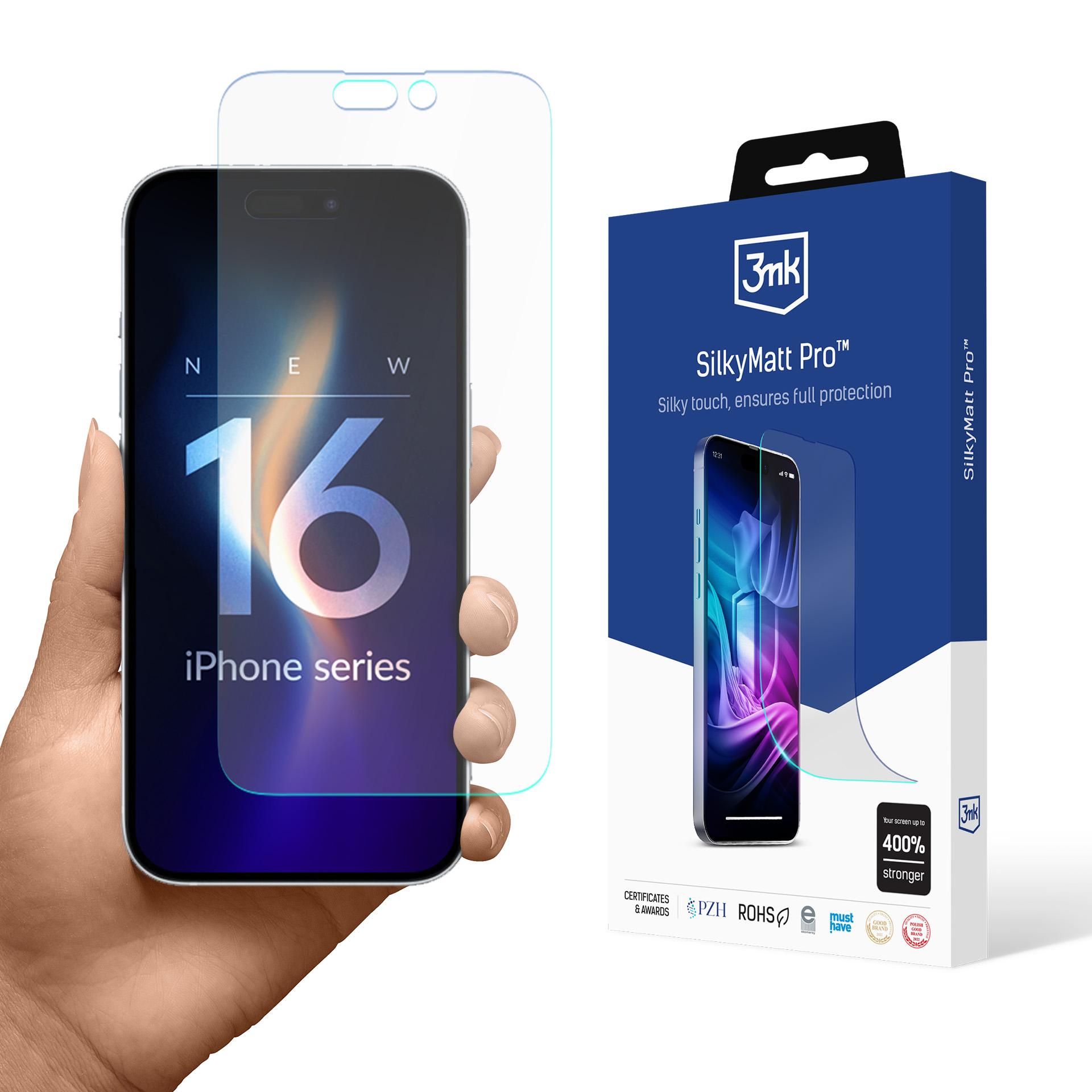 3mk Silky Matt Pro Mattapintainen näytönsuoja iPhone 16 Pro Max