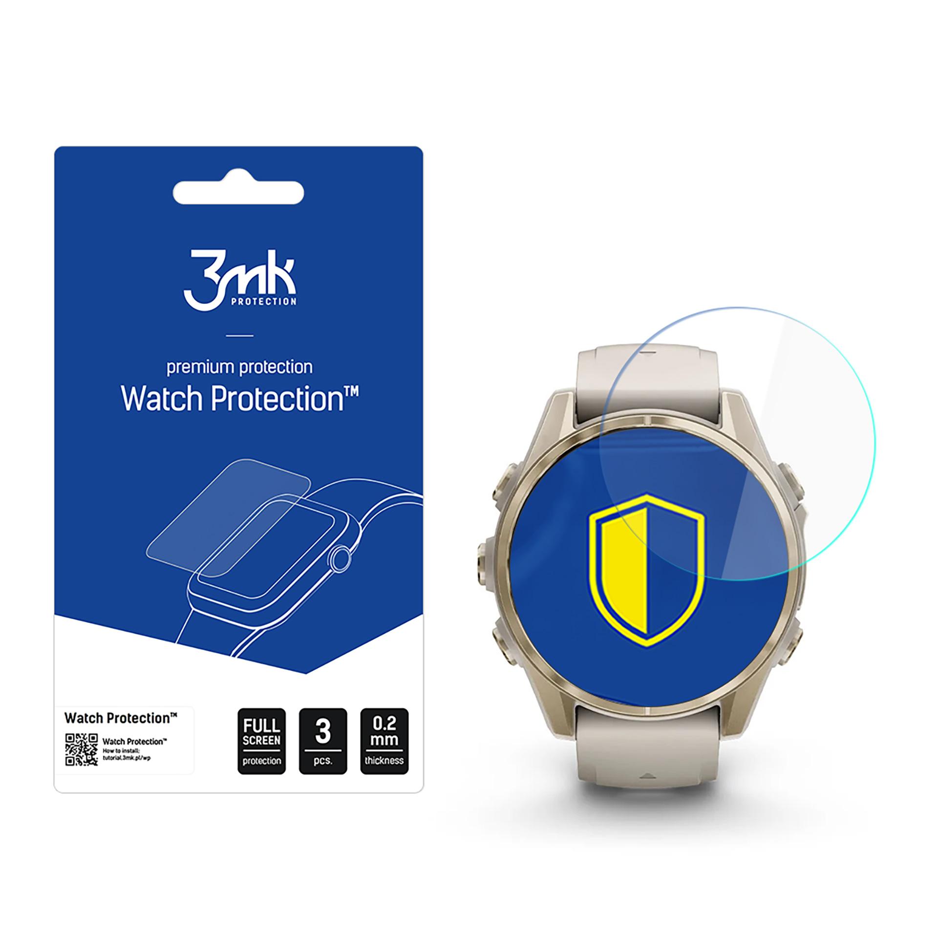 Hybridilasi 3mk Watch Protection FlexibleGlass Garmin Fenix 8 Amoled 43mm:lle