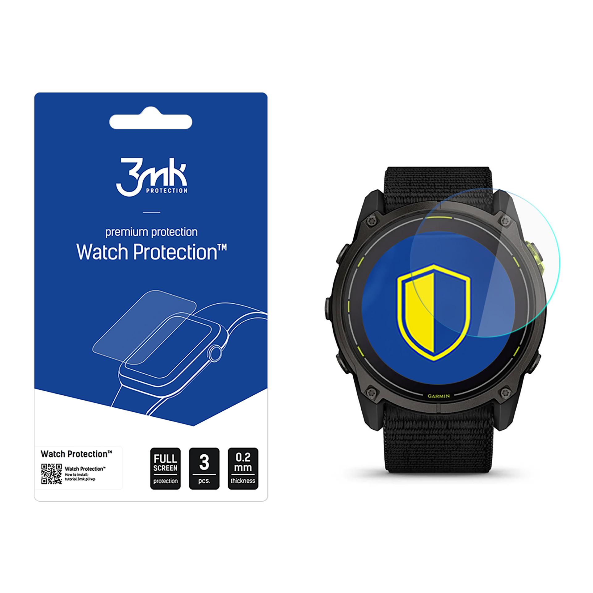 3mk Watch Protection FlexibleGlass hybridilasi Garmin Enduro 3:lle