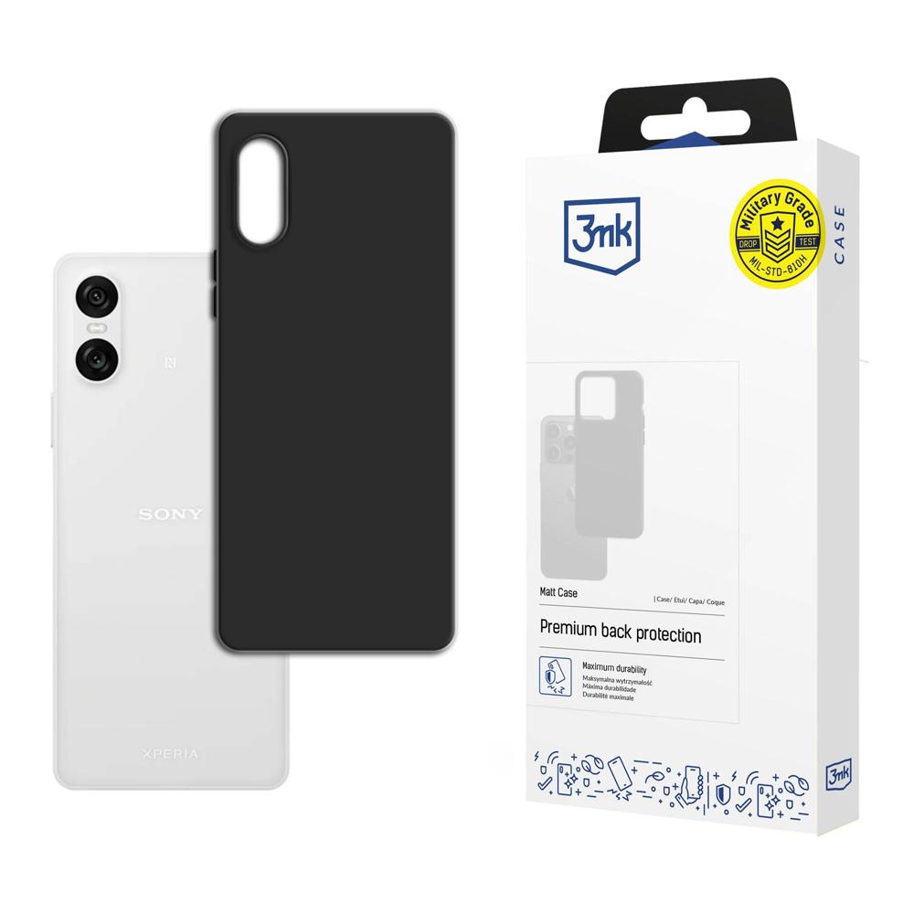 3mk Matt Case Sony Xperia 10 VI:lle - Musta