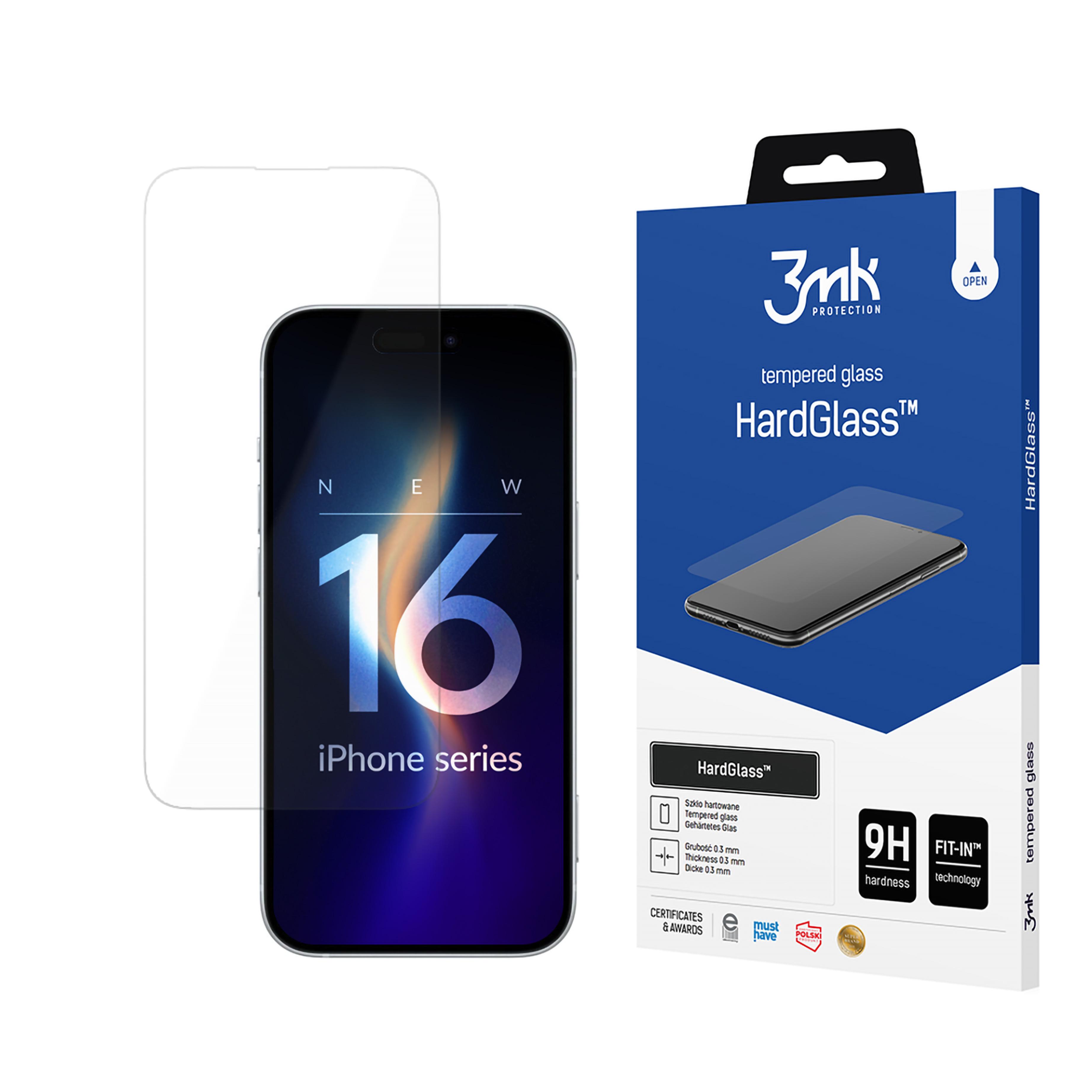 Tempered glass 3mk Hard Glass Apple iPhone 16