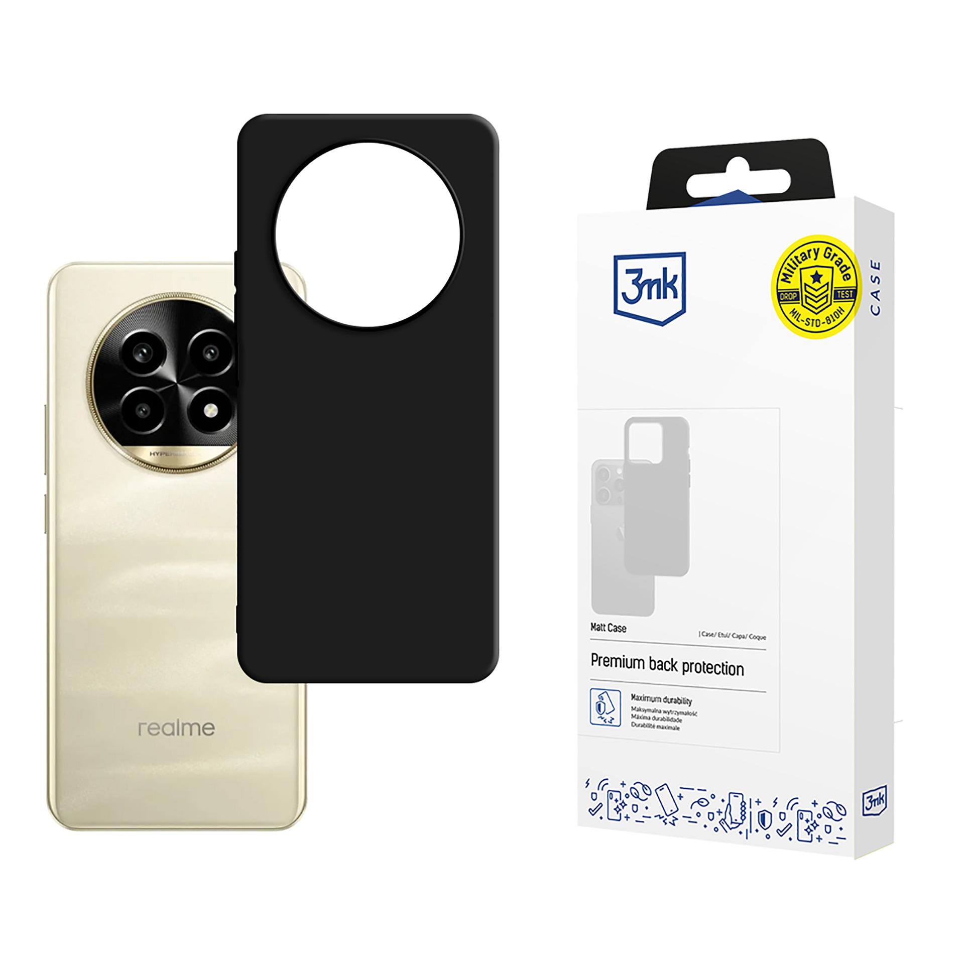 3mk Matt Case Suojakuori Realme 13 Pro+ 5G / Realme 13 Pro 5G:lle - musta