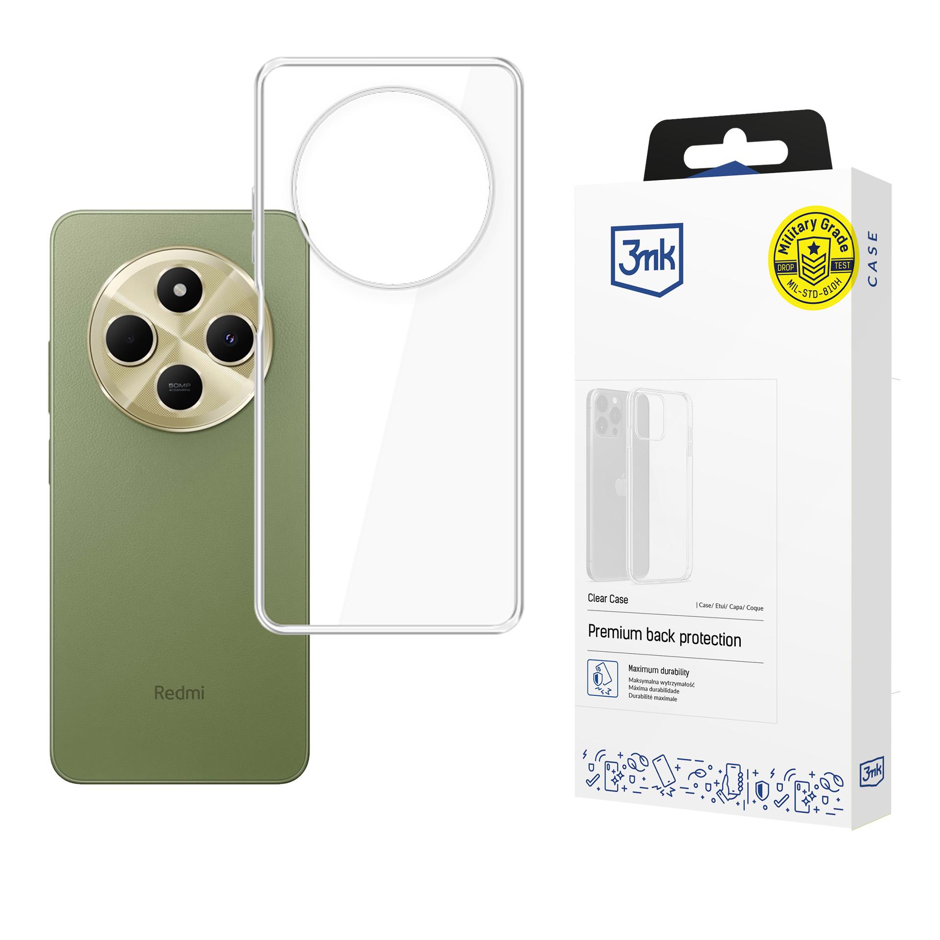 3mk Clear Case Suojakuori Xiaomi Redmi 14C:lle - läpinäkyvä