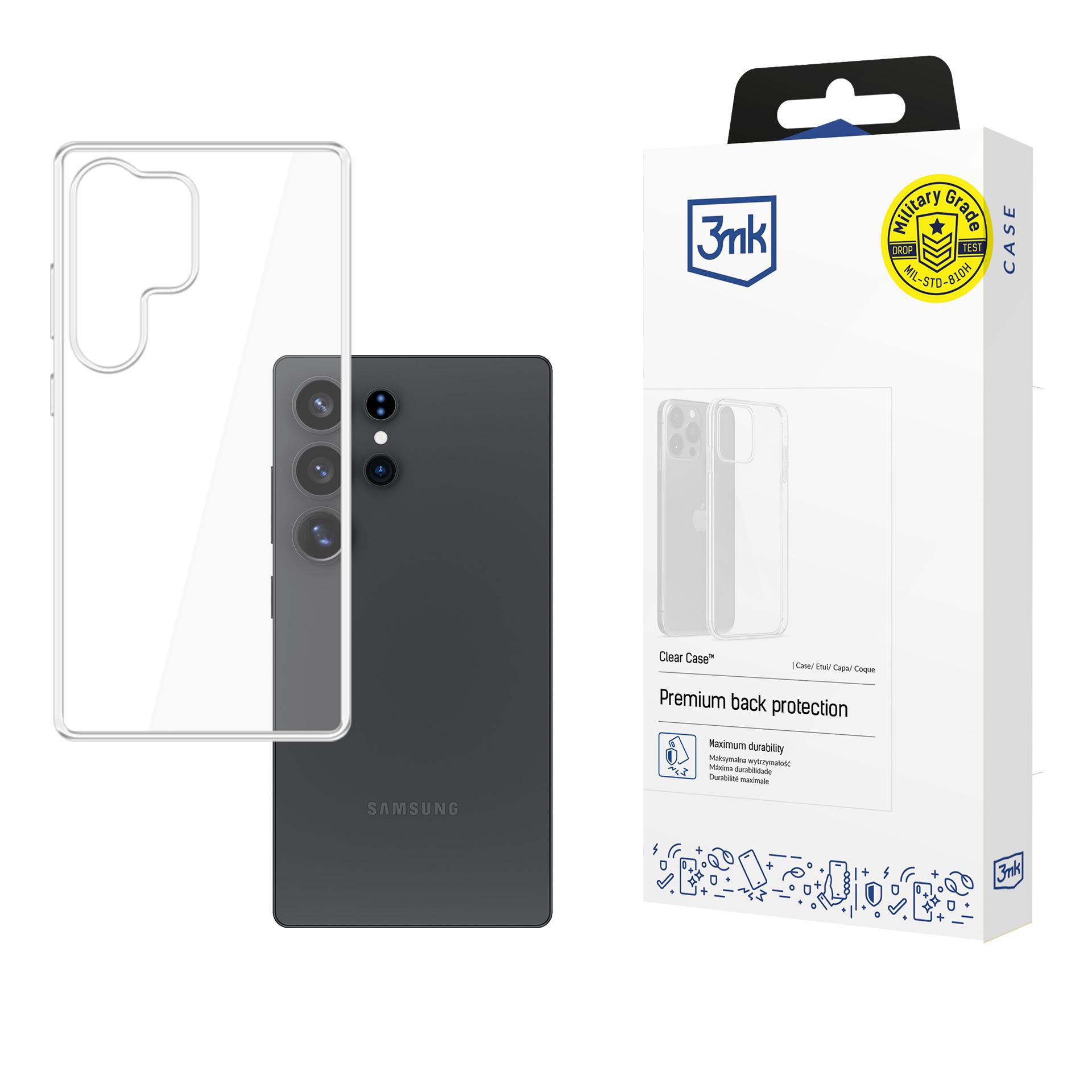 Suojakuori 3mk Clear Case 1,2mm Samsung S938 S25 Ultra:lle