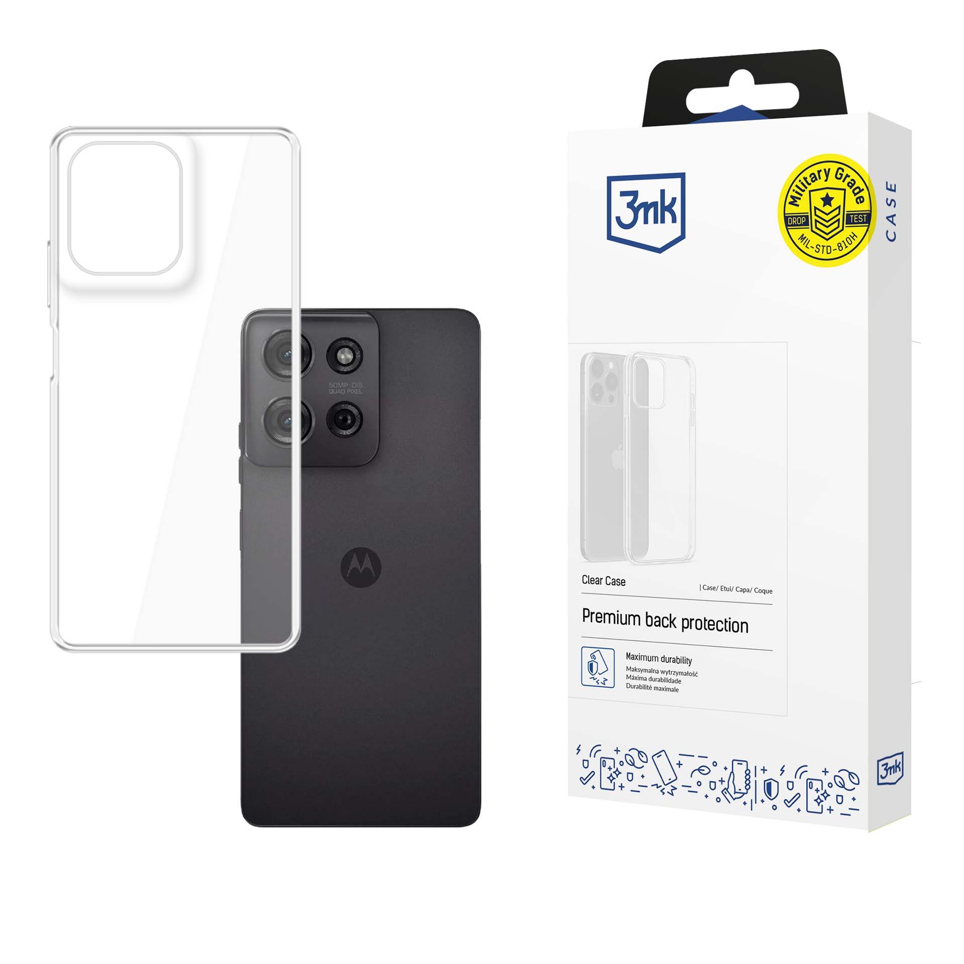 3mk Clear Case Motorola Moto G75:lle - läpinäkyvä
