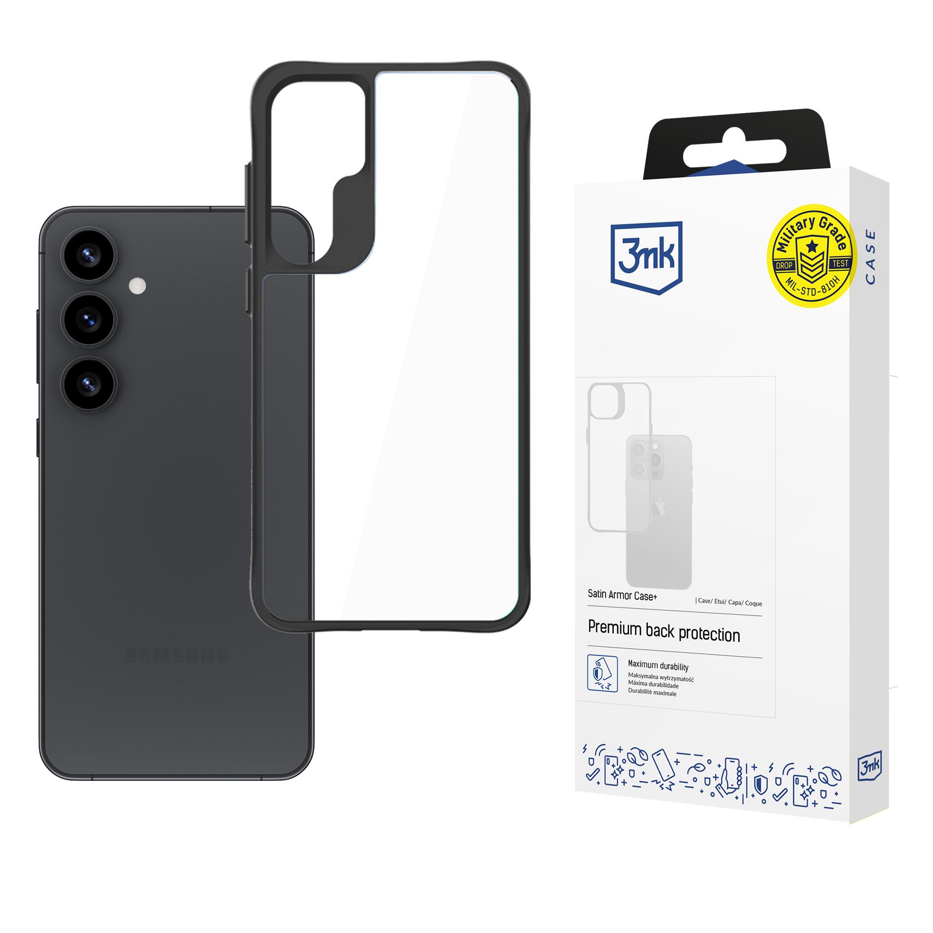 3mk Satin Armor Case+ Samsung Galaxy S25+:lle - läpinäkyvä