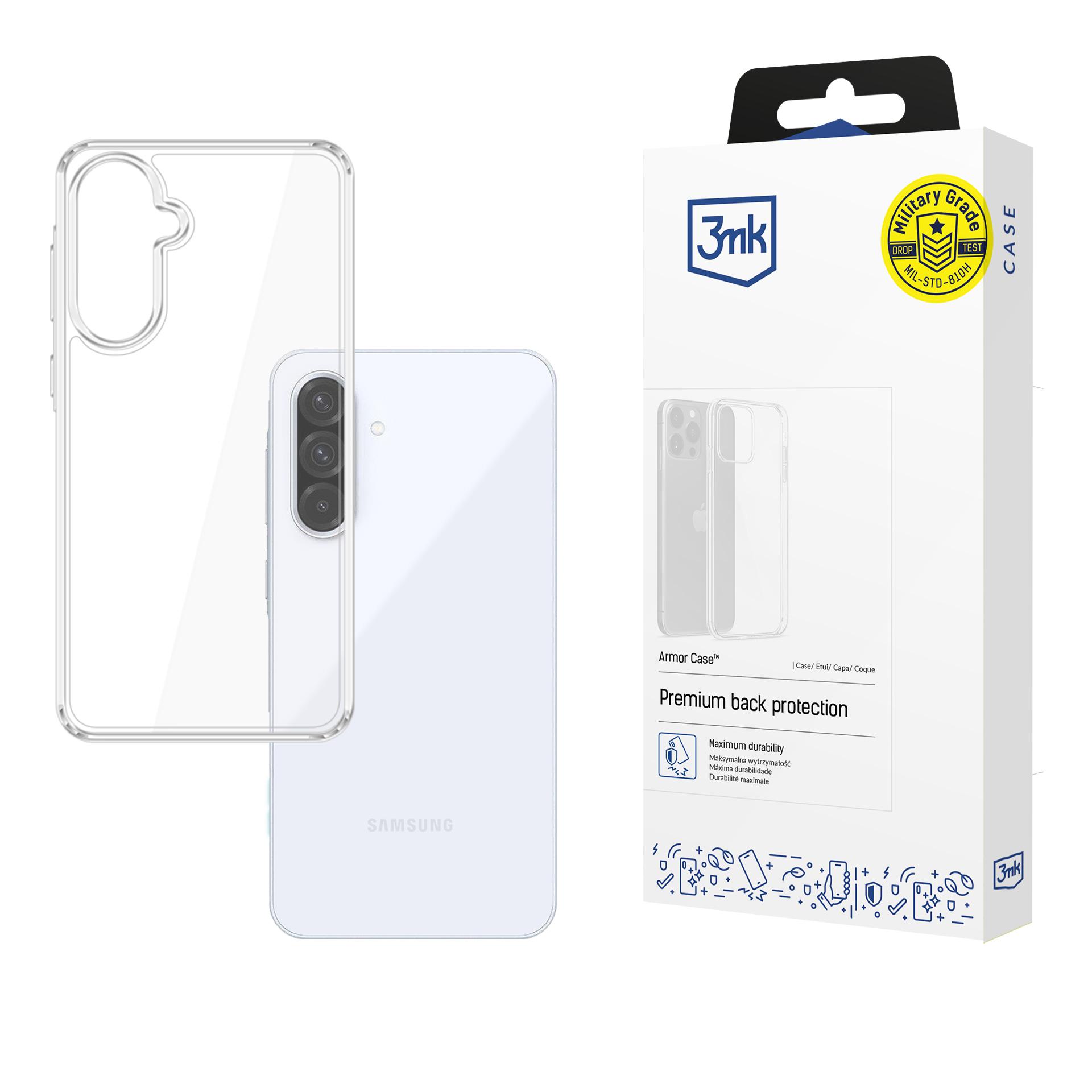 3mk Armor Suojakuori Samsung Galaxy A36 5G:lle - läpinäkyvä