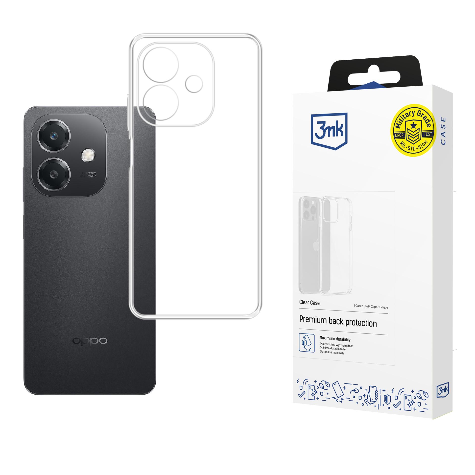 3mk Clear Case Oppo A40 / A40M / A3 4G:lle - läpinäkyvä