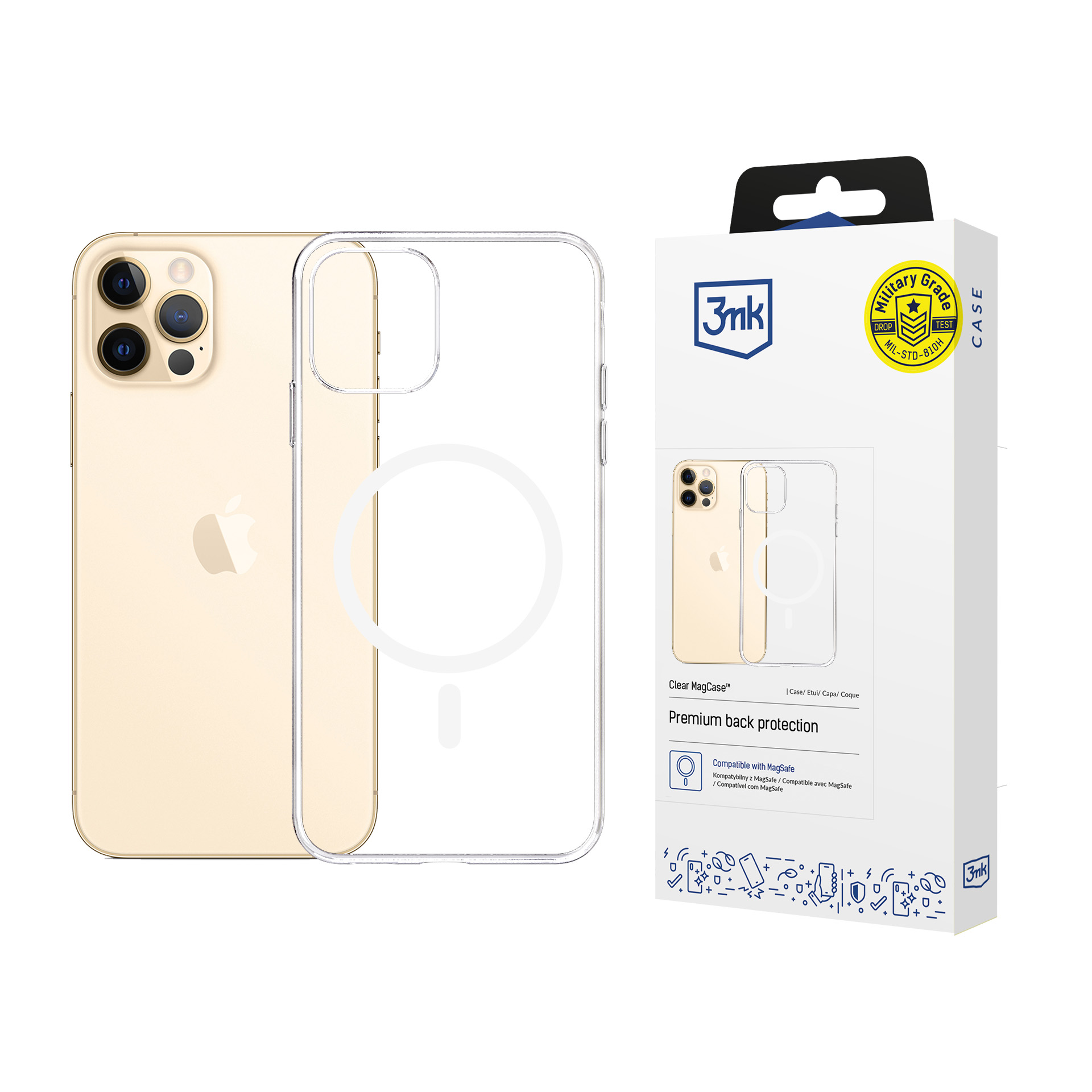 3mk Clear MagCase Apple iPhone 12 Pro Maxille - läpinäkyvä