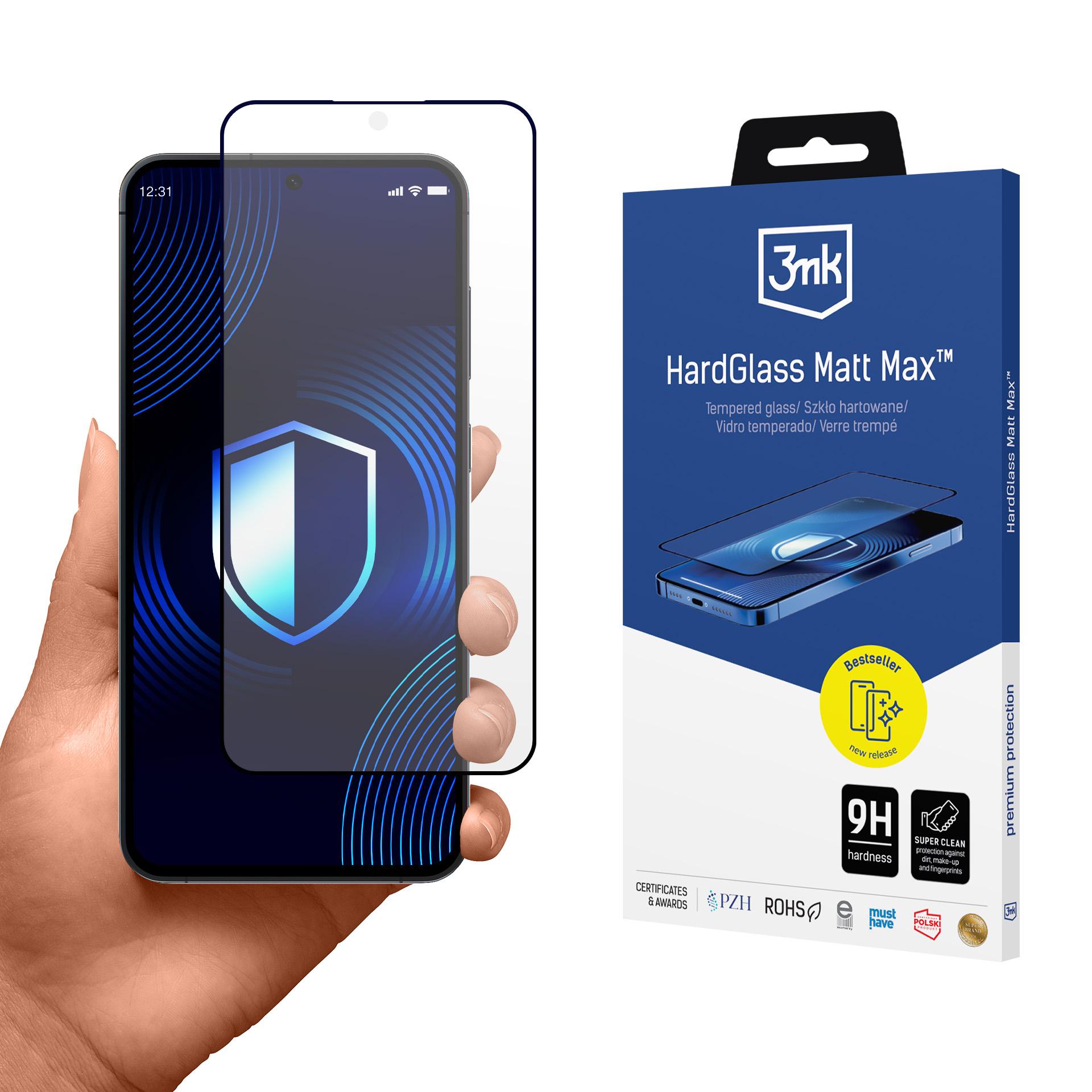 Mattapintainen karkaistu lasi 3mk HardGlass Matt Max Samsung Galaxy S25:lle
