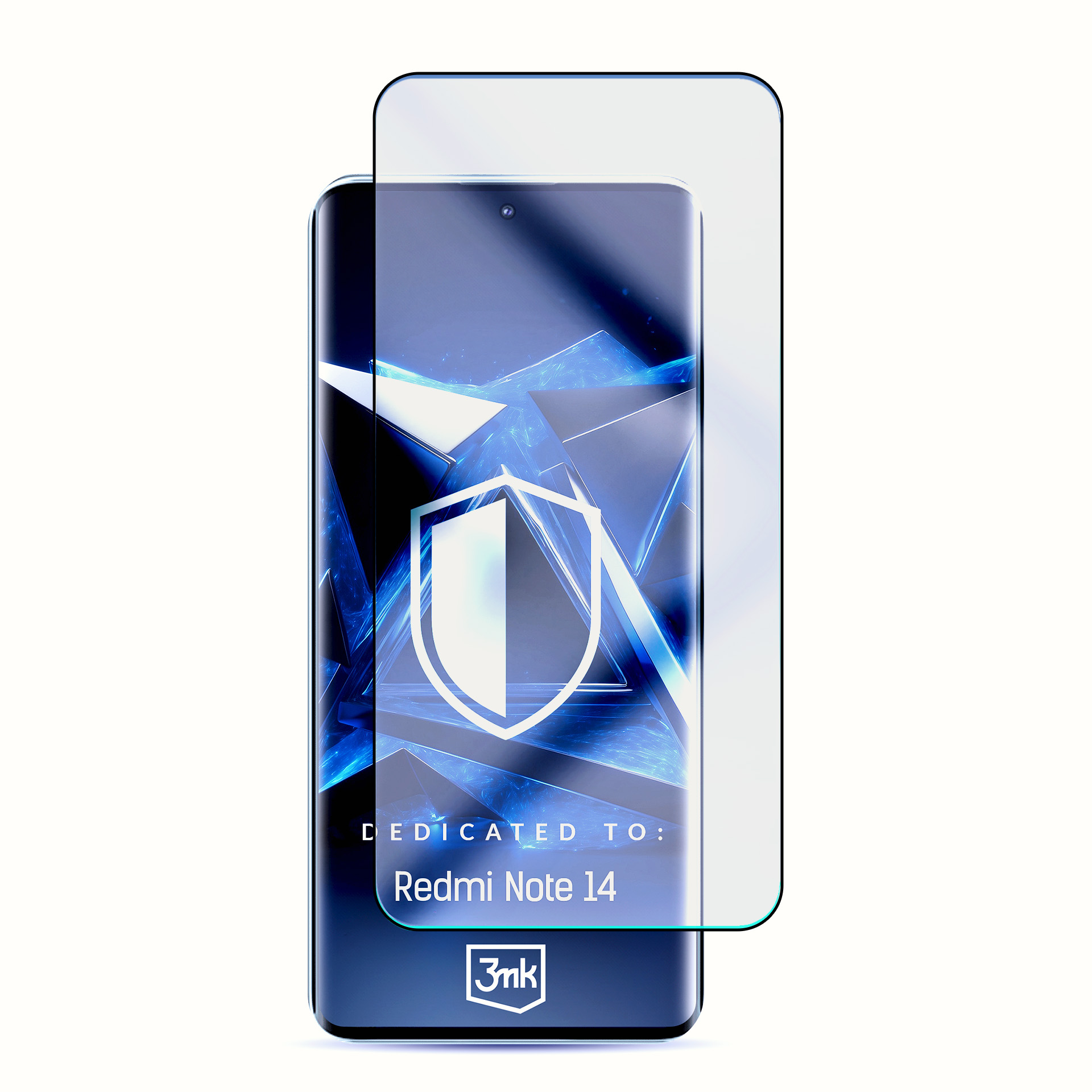 Tempered glass 3mk HardGlass Max Lite Black for Xiaomi Redmi Note 14 5G