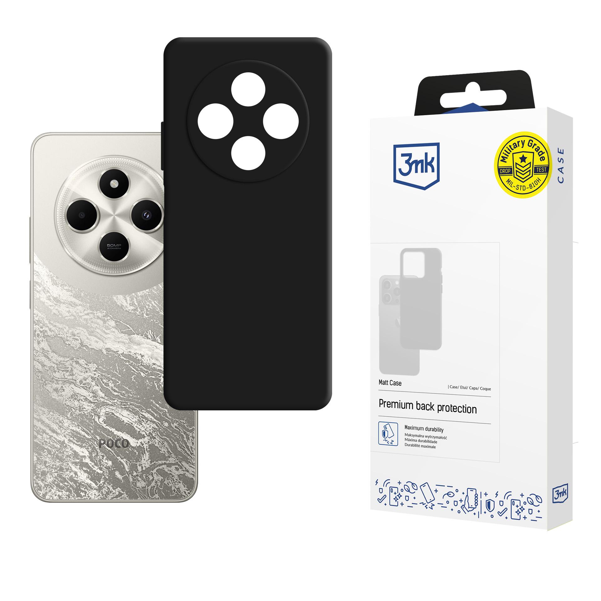 3mk Matt Case suojakuori Xiaomi Poco C75 - musta