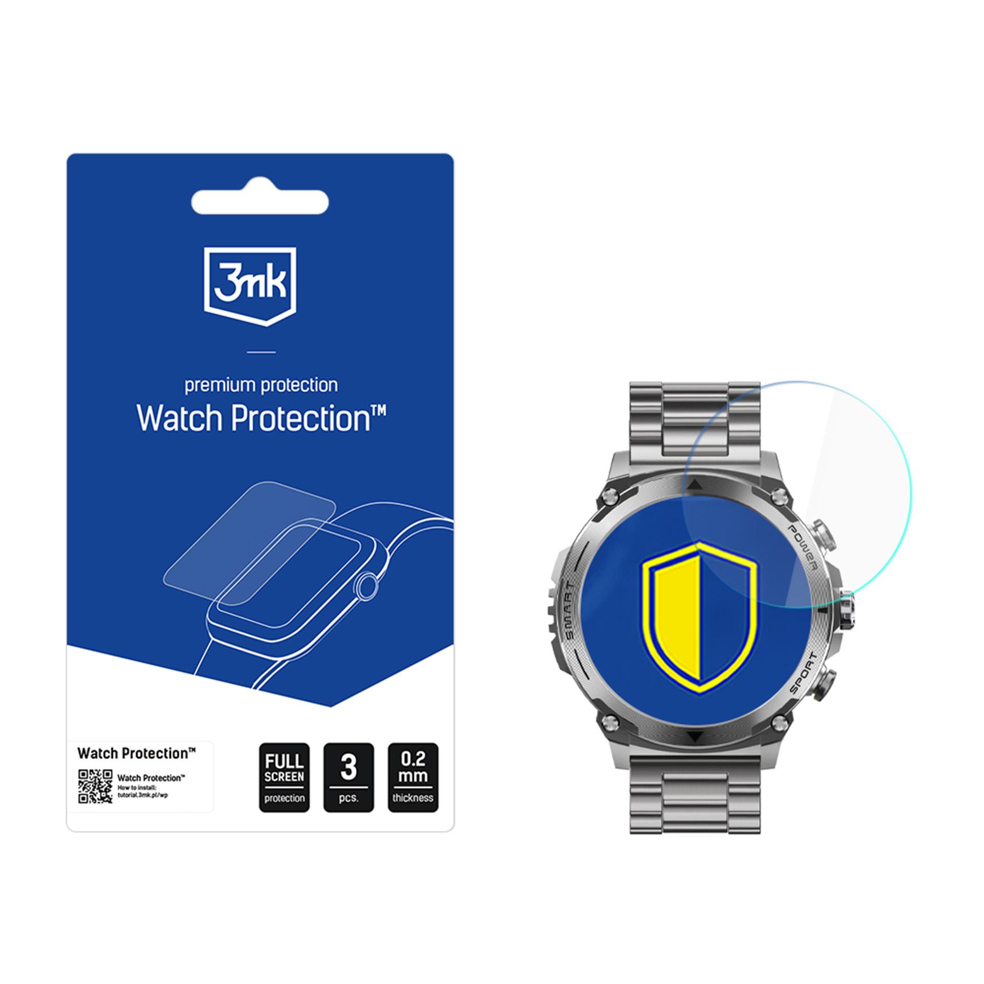 Älykellon näytönsuoja 3mk Watch Protection FlexibleGlass Garett Atomille