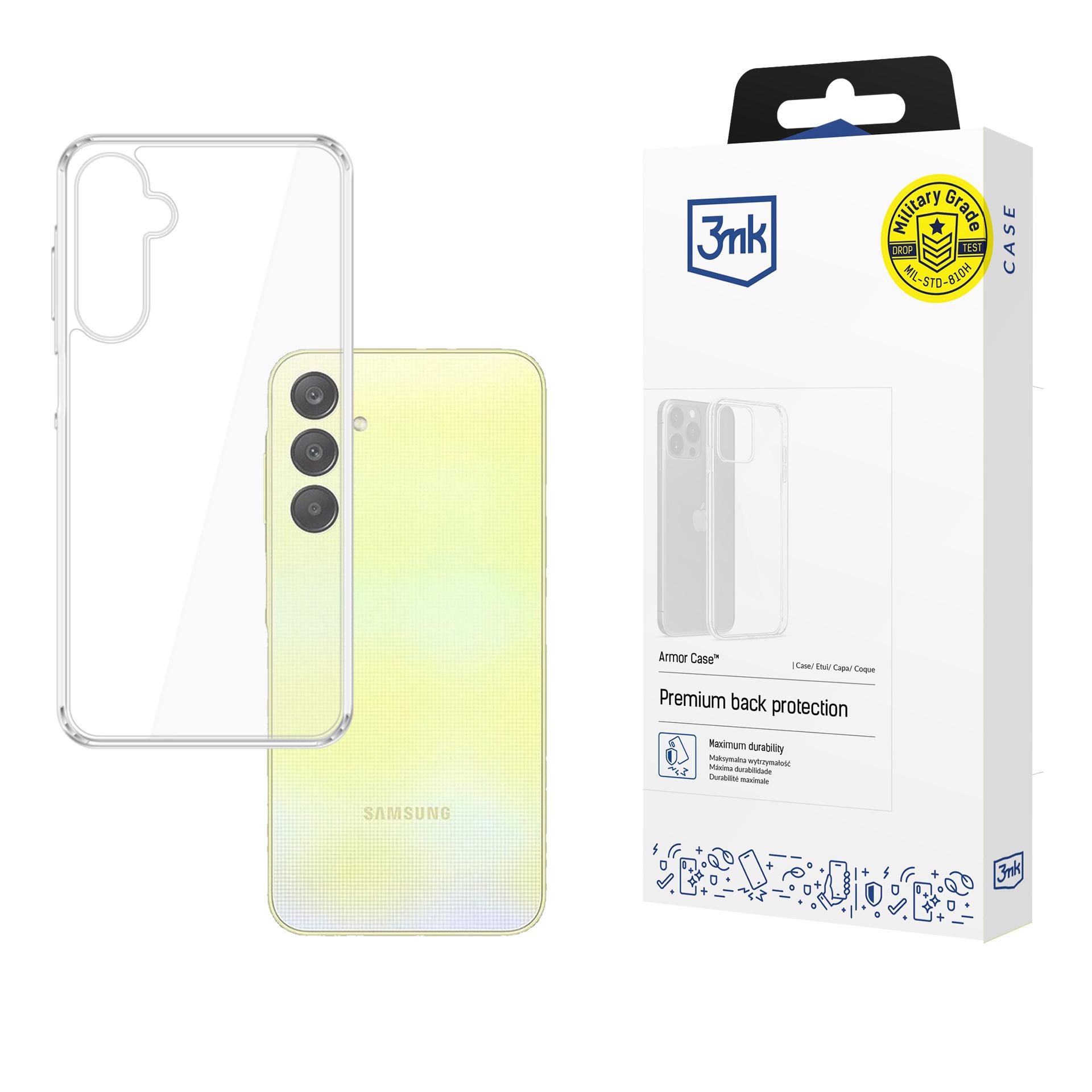 3mk Armor Case Suojakuori Samsung Galaxy A26 5G:lle läpinäkyvä