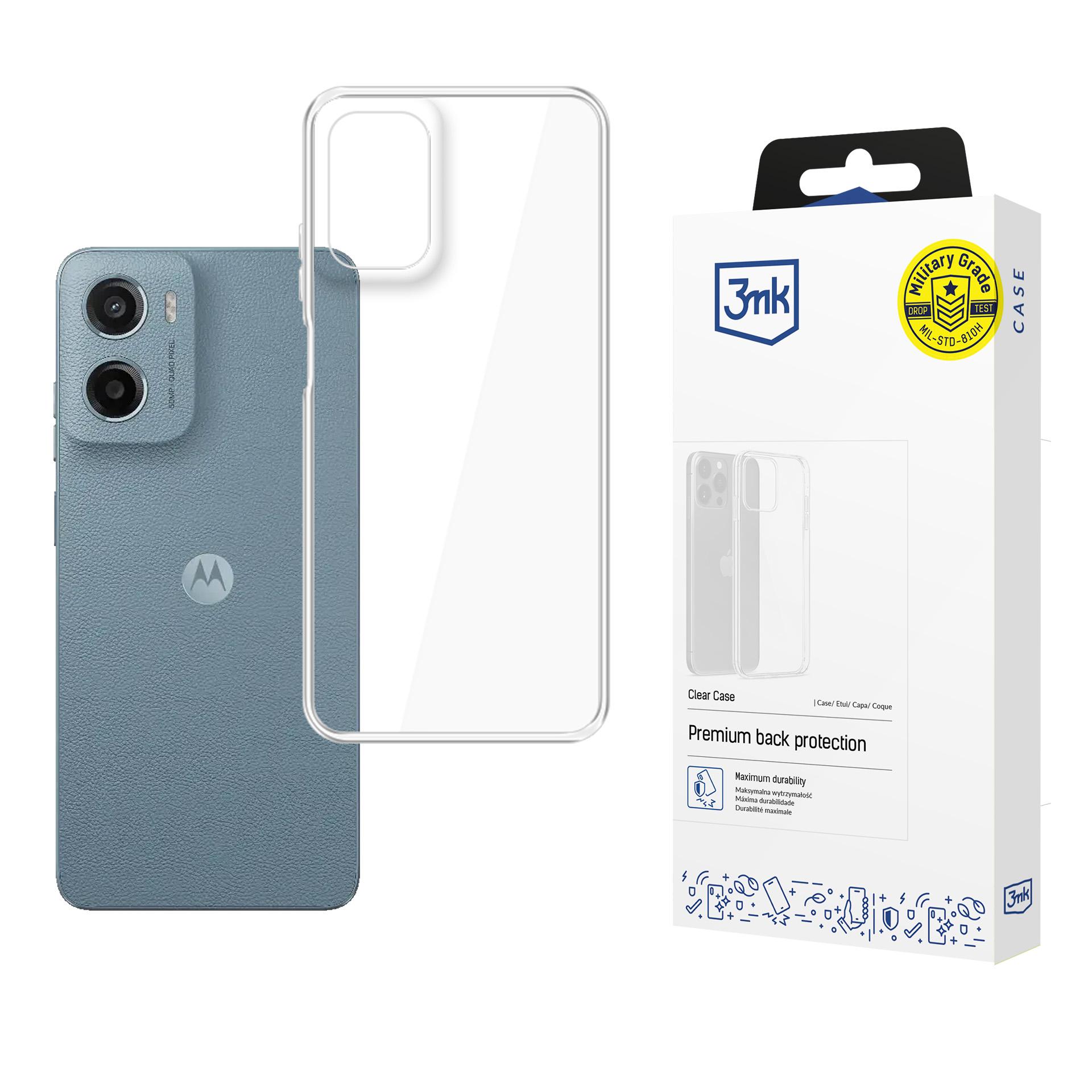 3mk Clear Case Suojakuori Motorola Moto G05 / E15 G4:lle läpinäkyvä