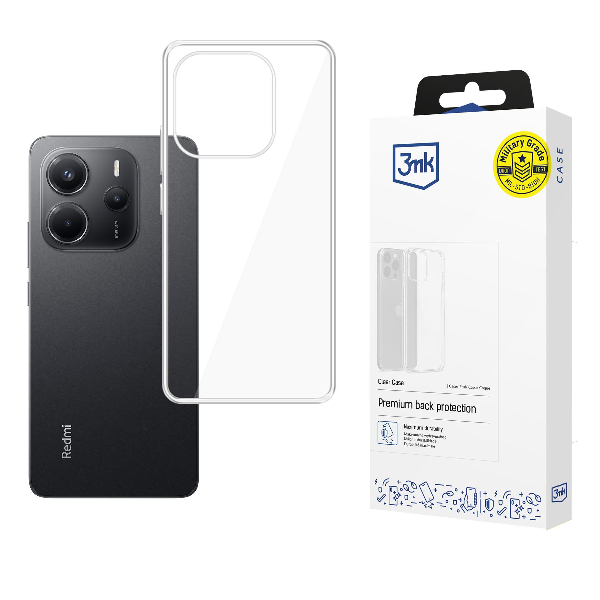 3mk Clear Case 1,2mm Suojakuori Xiaomi Redmi Note 14 4G