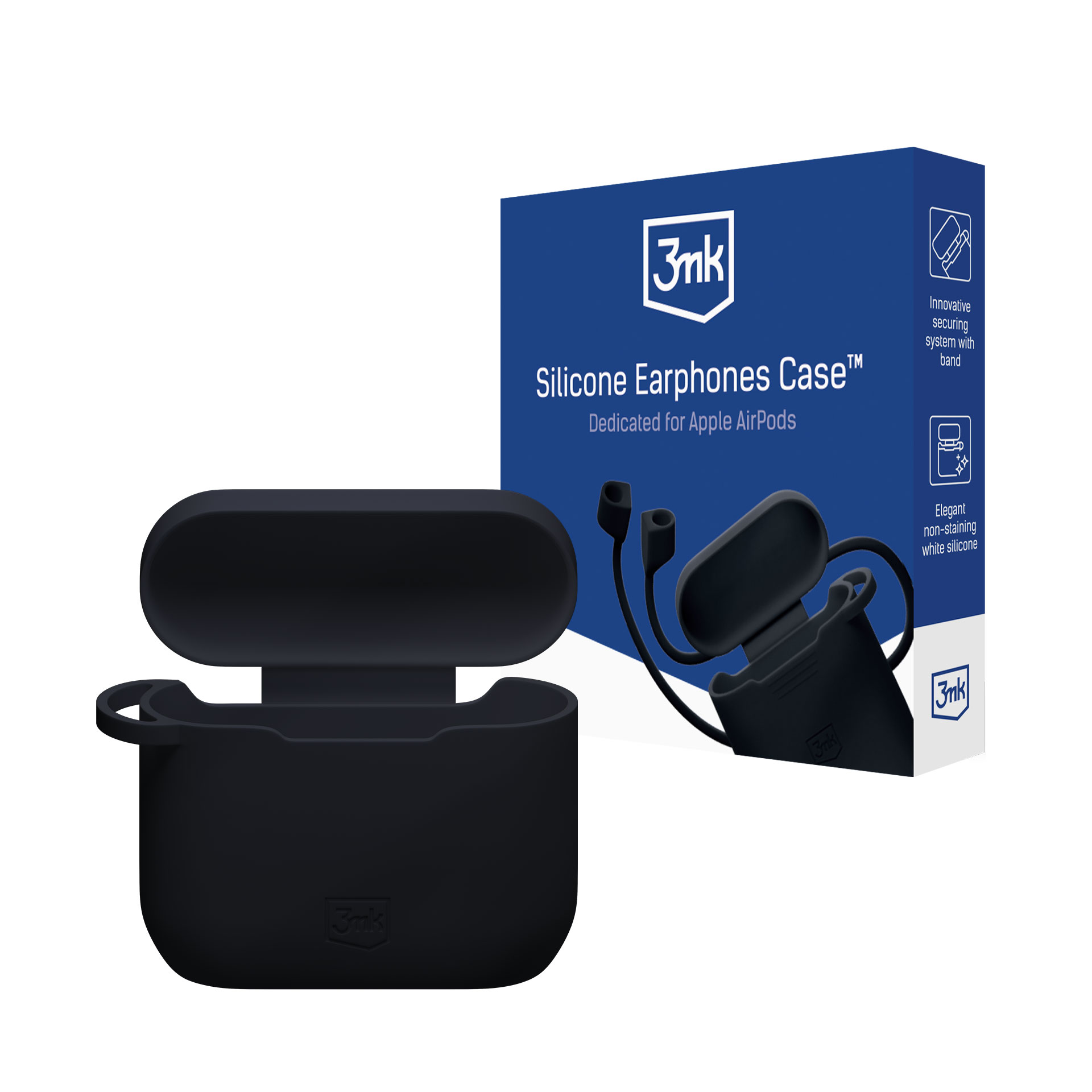 3mk Silicone silikonikuori Apple AirPods 3. sukupolvi - musta