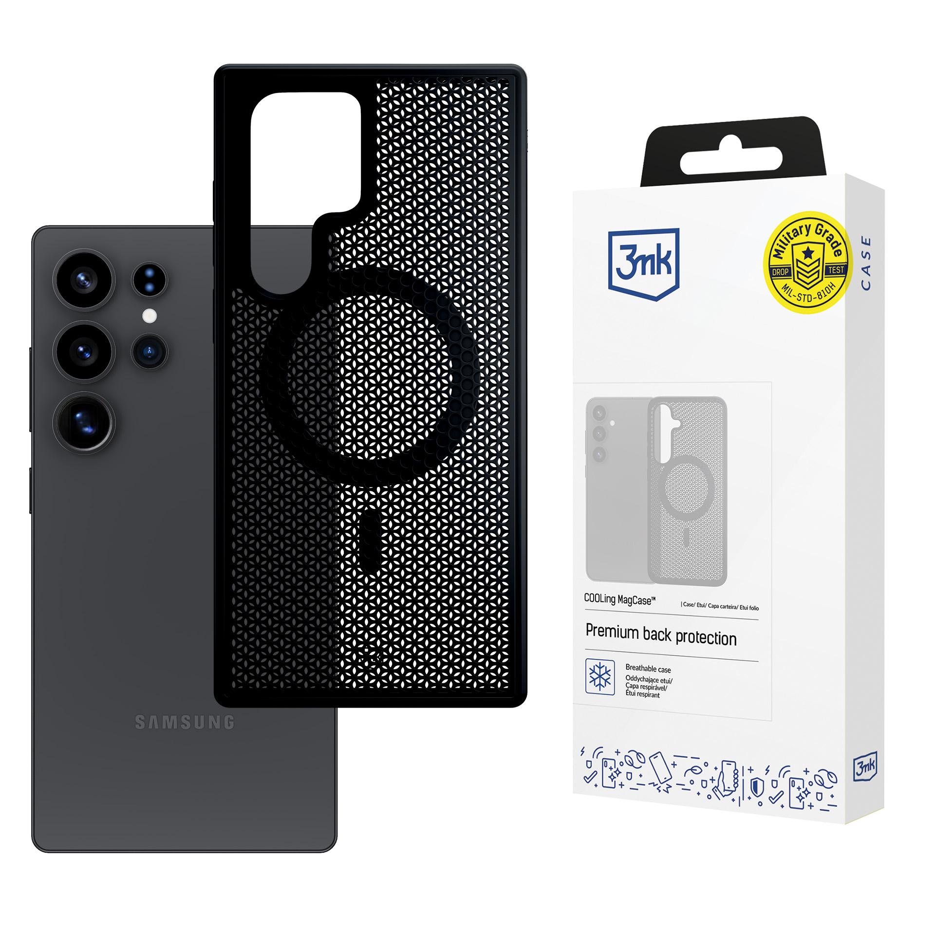 3mk COOLing MagCase Samsung Galaxy S25 Ultralle - Musta