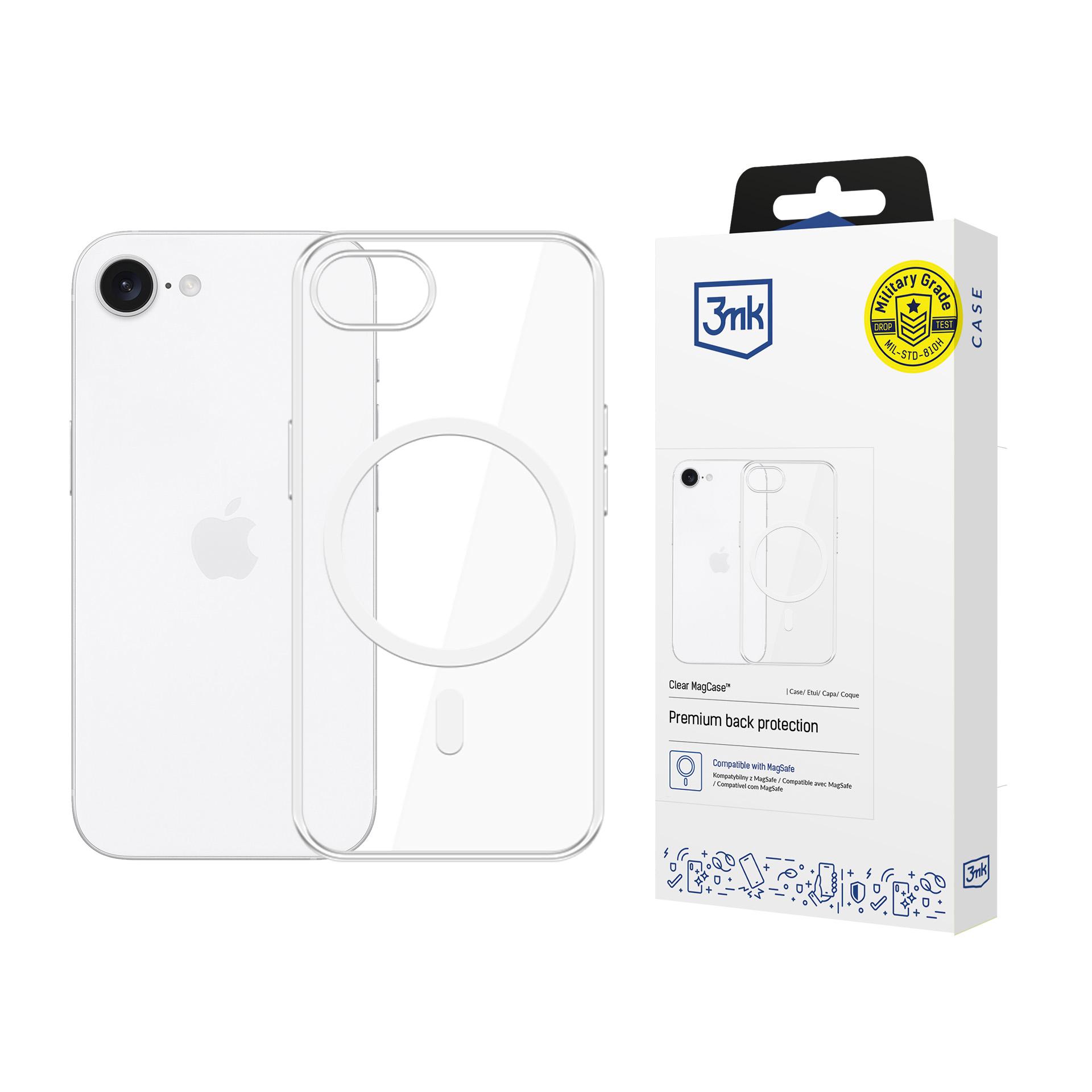 3mk Clear MagCase Apple iPhone 16E:lle - läpinäkyvä