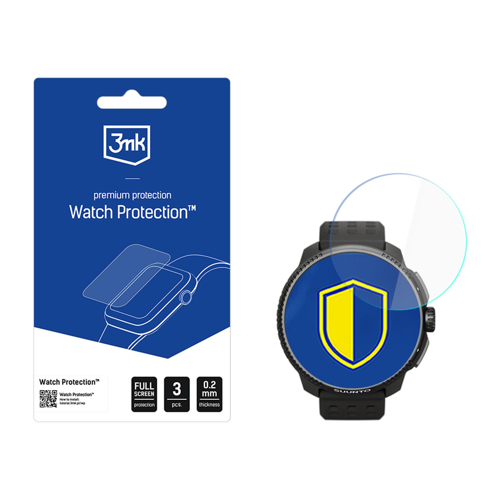3mk Watch Protection FlexibleGlass hybridilasi älykellolle Suunto Race All (49mm):lle