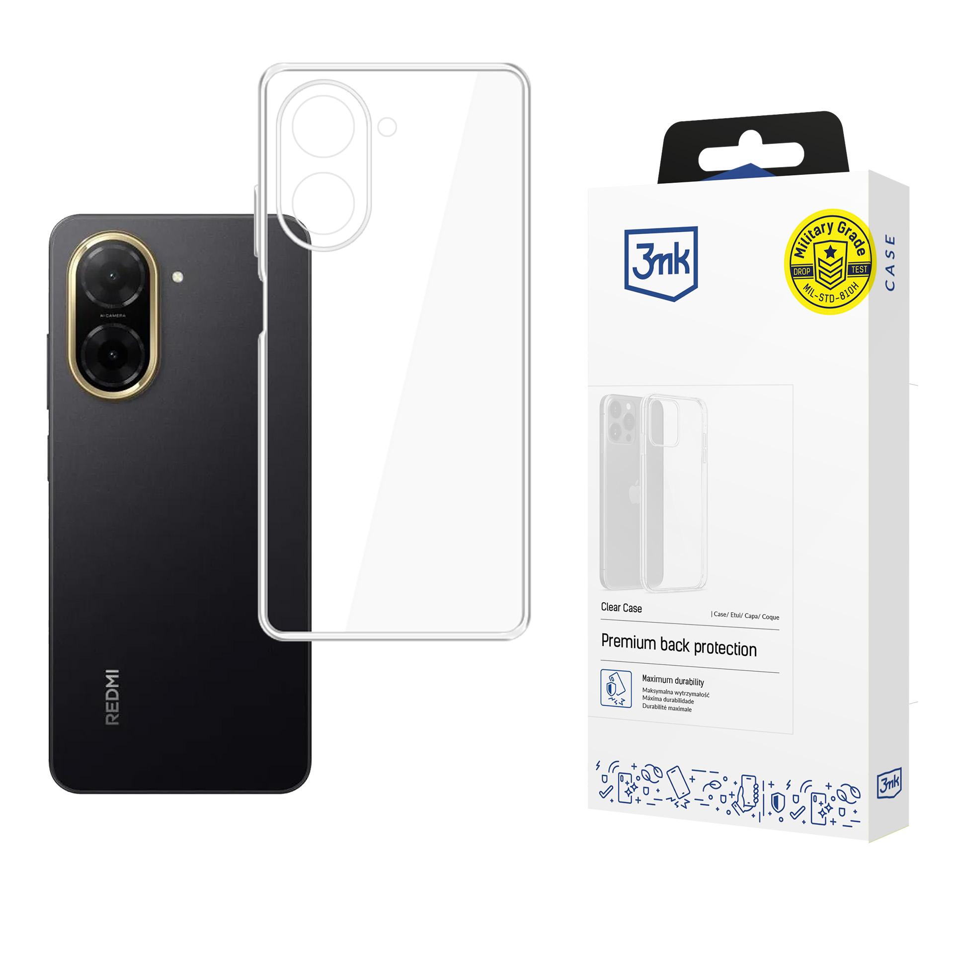 3mk Clear Case 1,2mm Suojakuori Xiaomi Redmi A5 / Poco C71:lle (173,45x79,35x8,45)