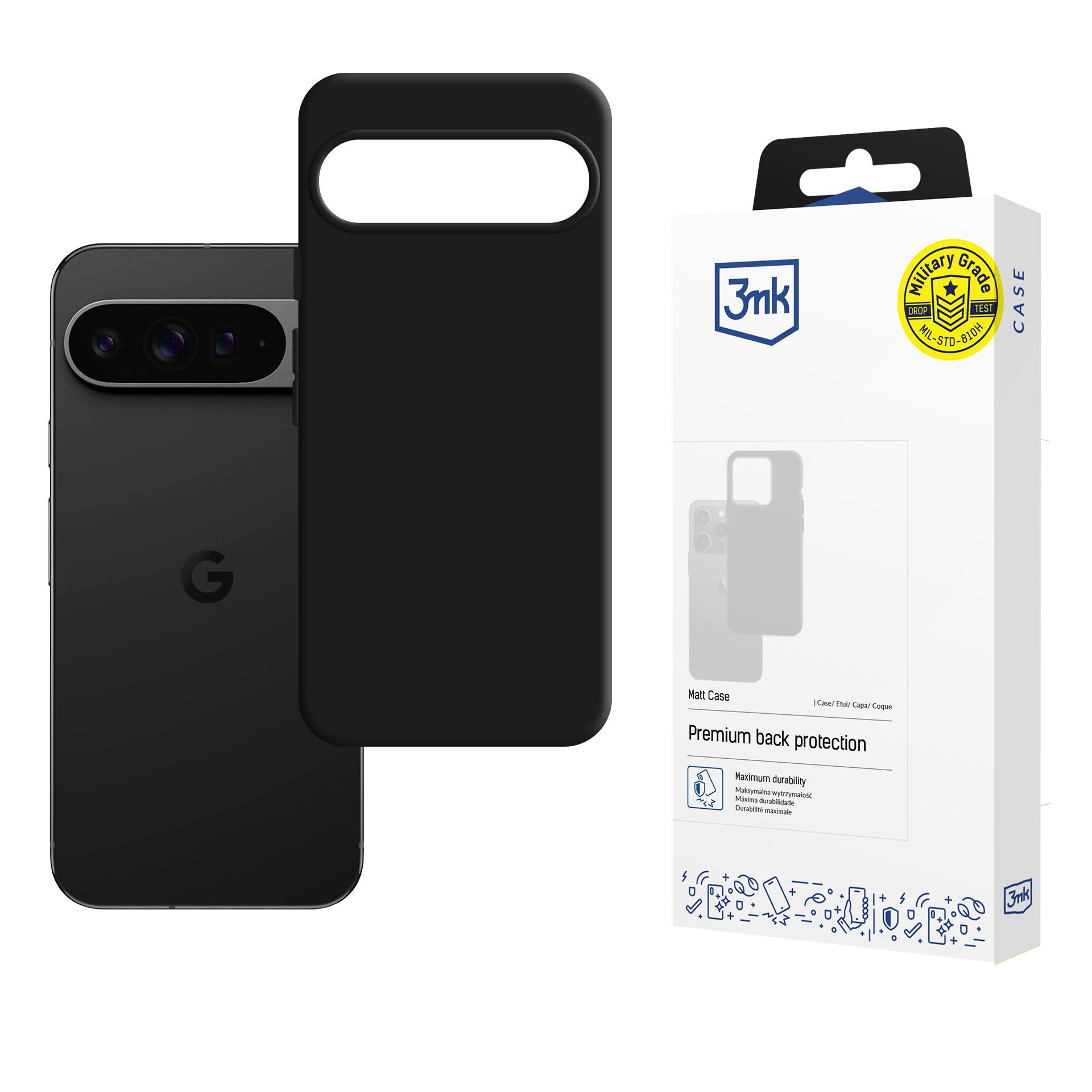 3mk Matt Suojakuori Google Pixel 10 Pro XL:lle - matta musta