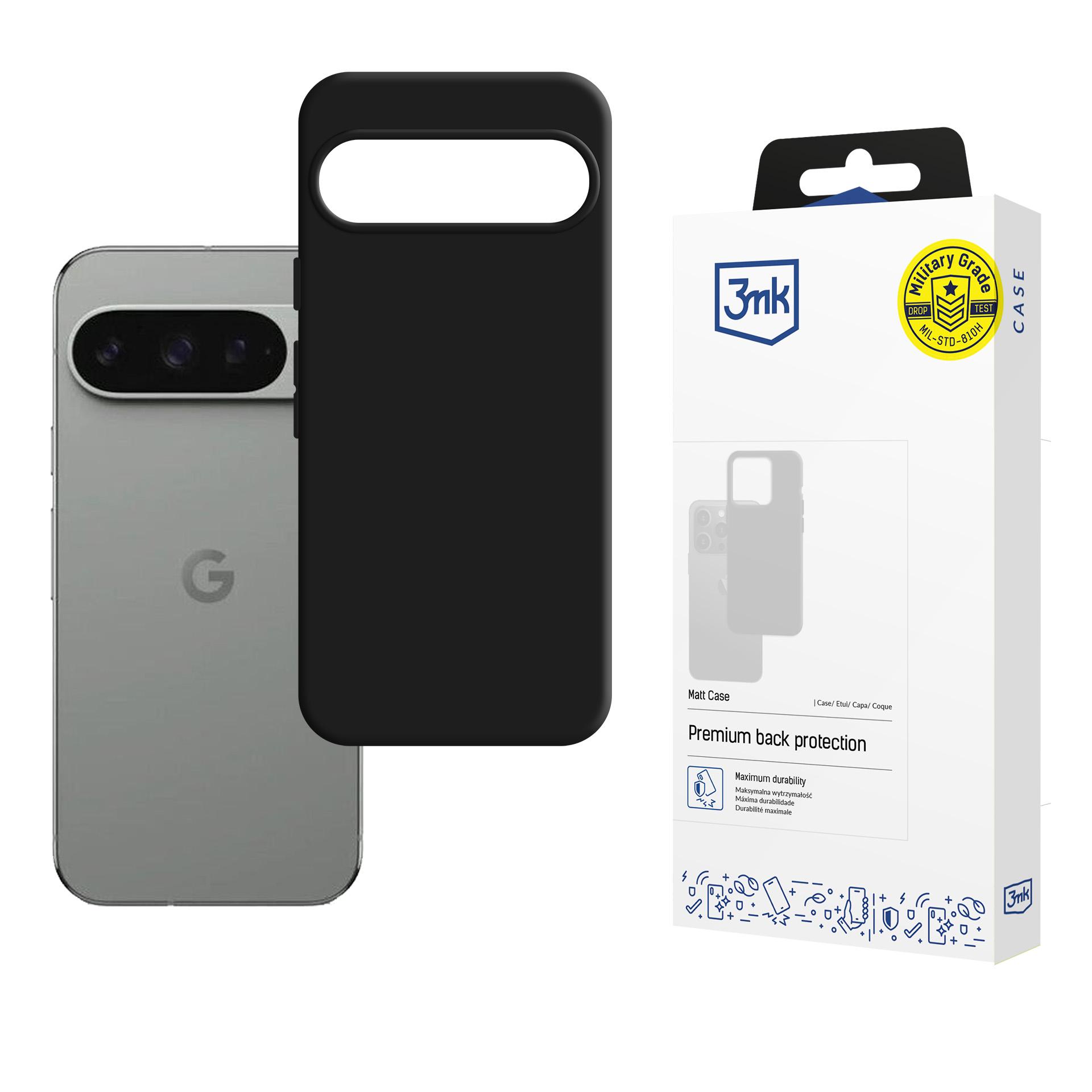 3mk Matt Suojakuori Google Pixel 10 / Google Pixel 10 Pro:lle - matta musta