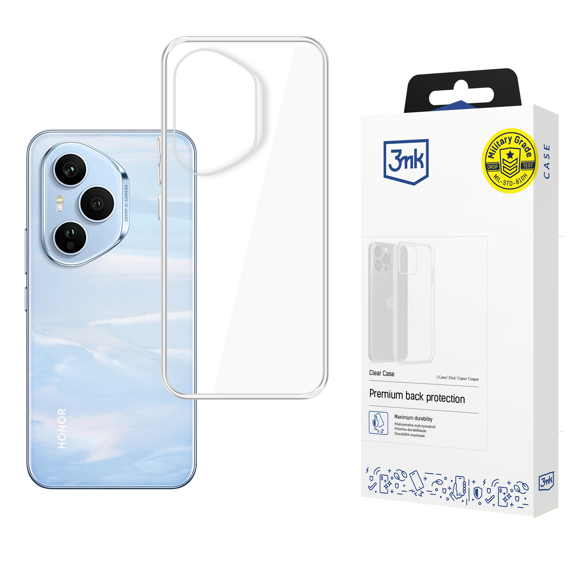 3mk Clear Suojakuori Honor 400 Pro:lle - läpinäkyvä