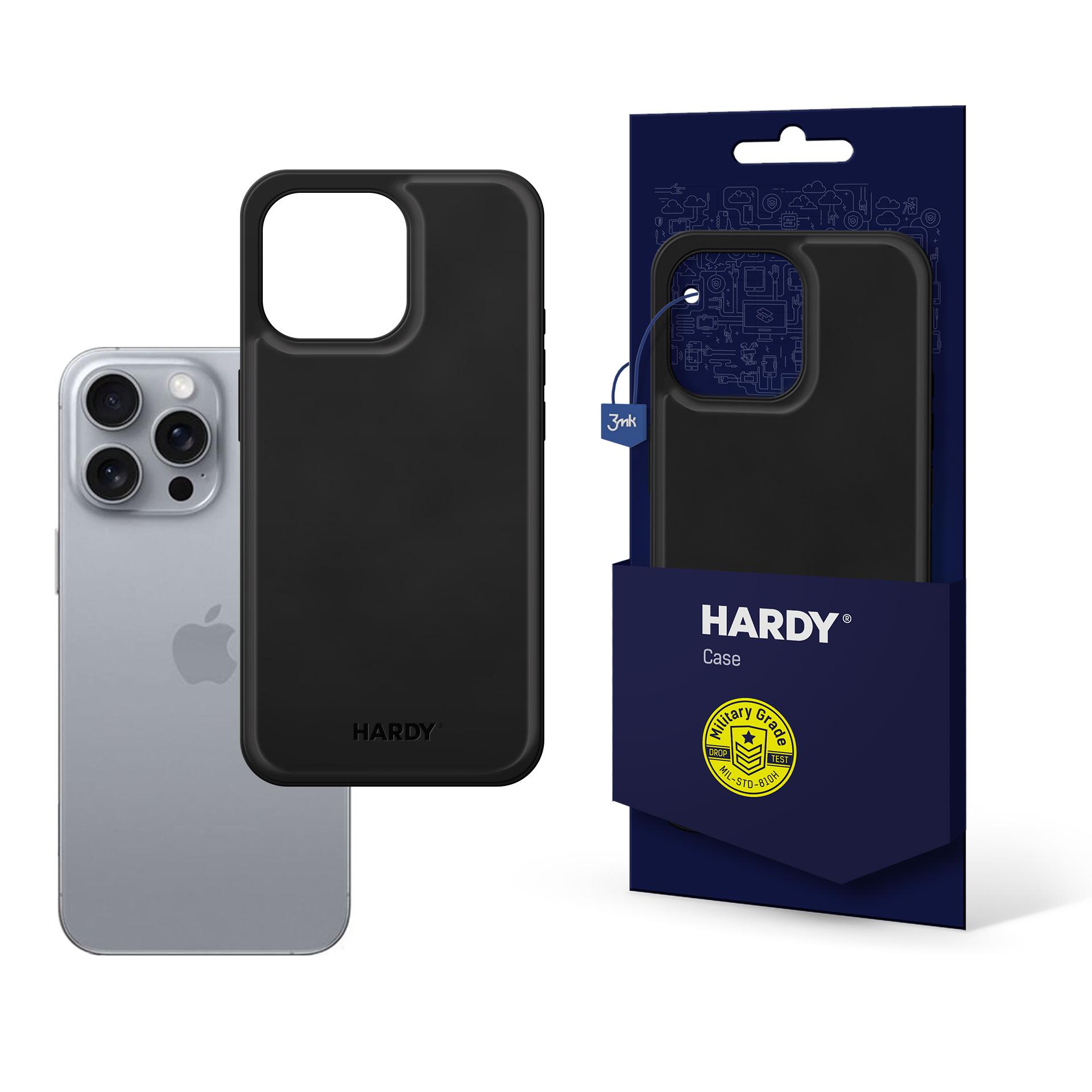 3mk Hardy Apple Silky Leather MagCase Apple iPhone 16 Pro Max:lle - musta