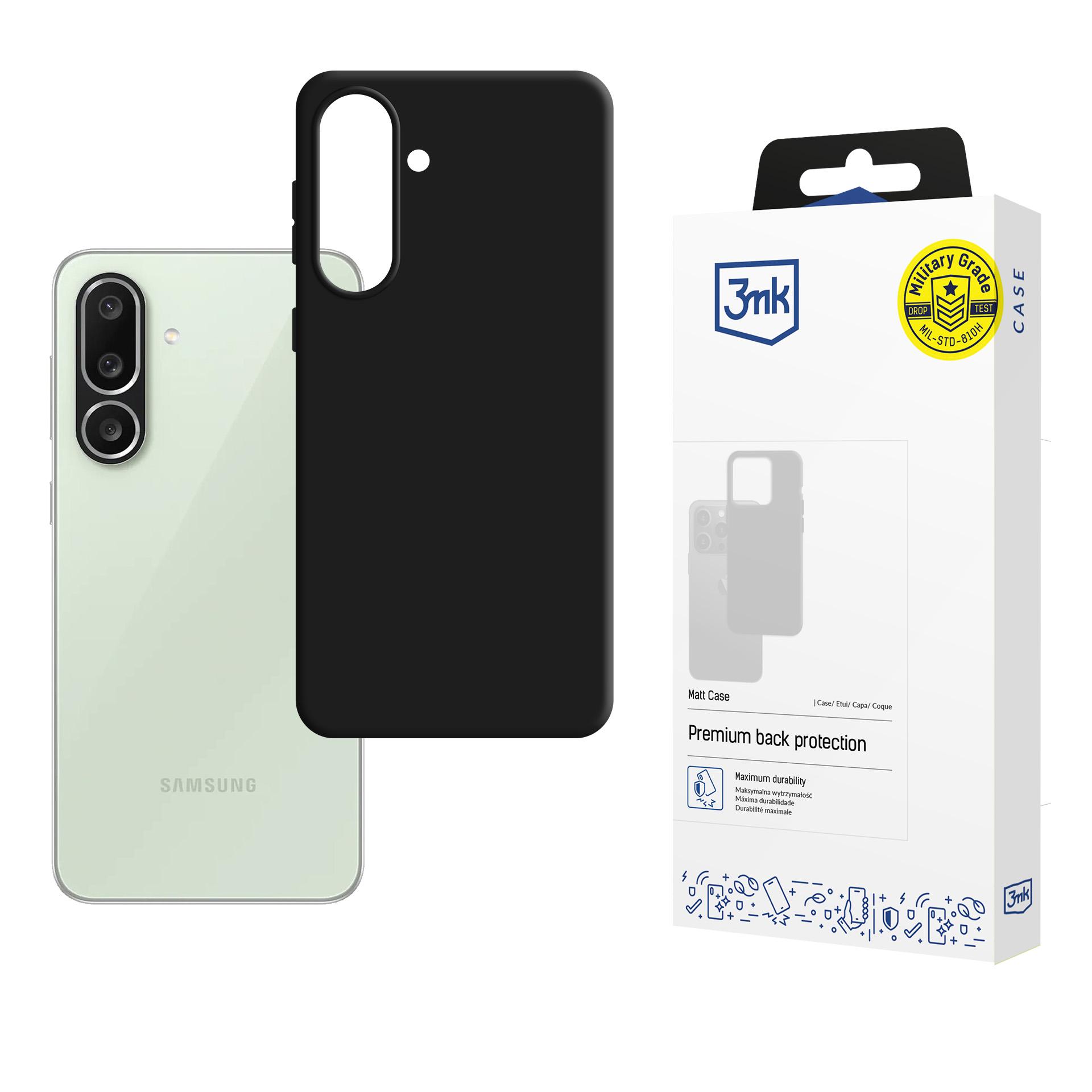 3mk Matt Case Samsung Galaxy M56:lle - matta musta