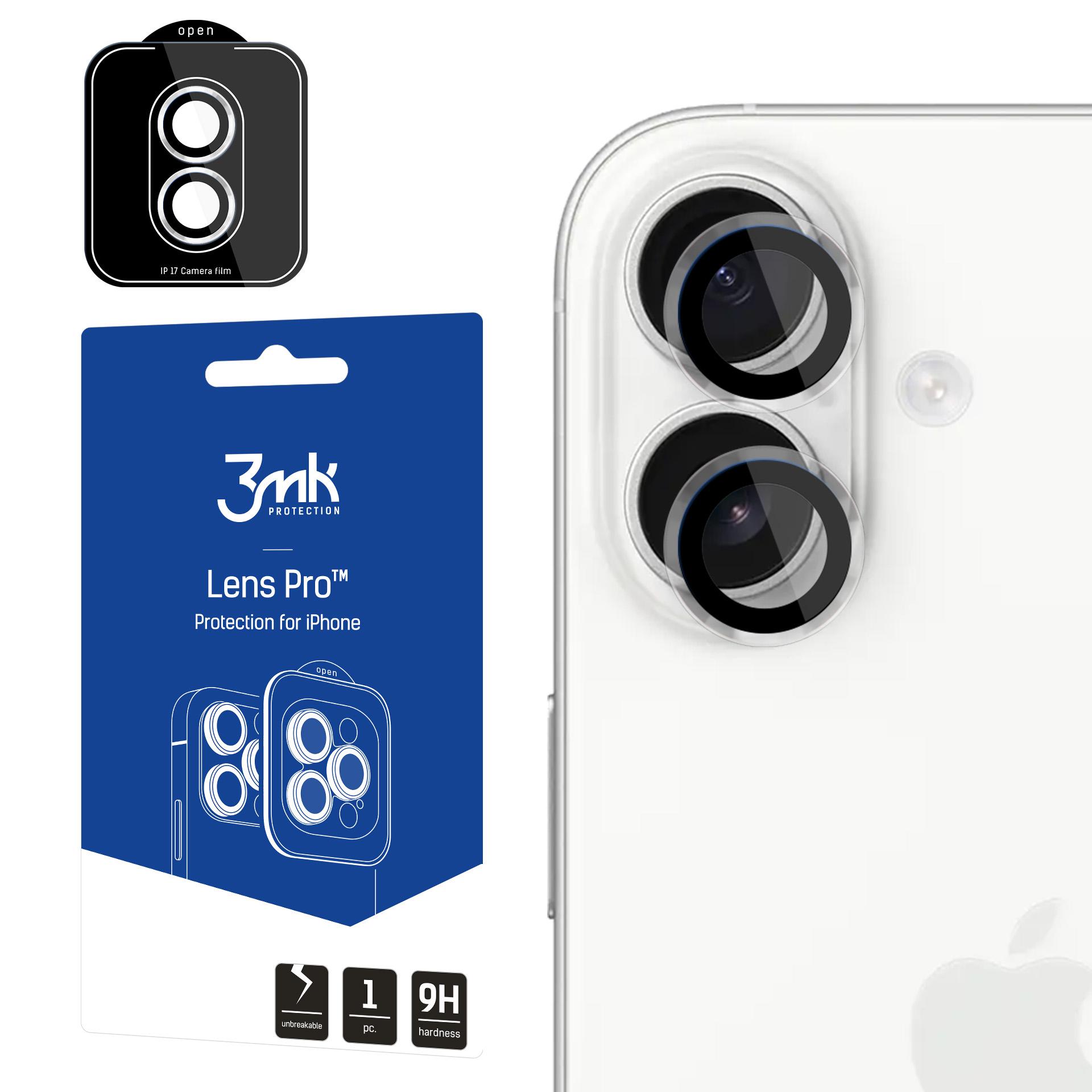 Karkaistu lasi kameralle 3mk Lens Pro Apple iPhone 17 läpinäkyvä