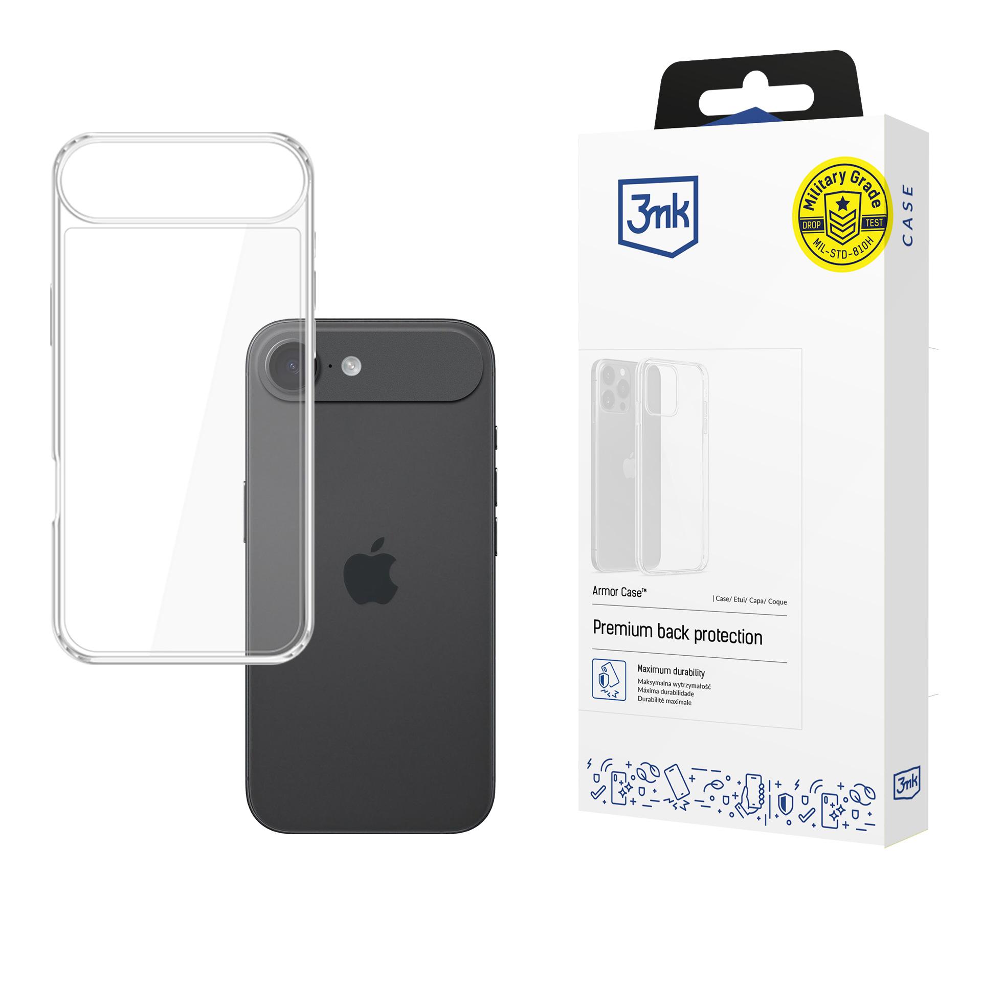 3mk Armor Suojakuori Apple iPhone 17 Air:lle - läpinäkyvä
