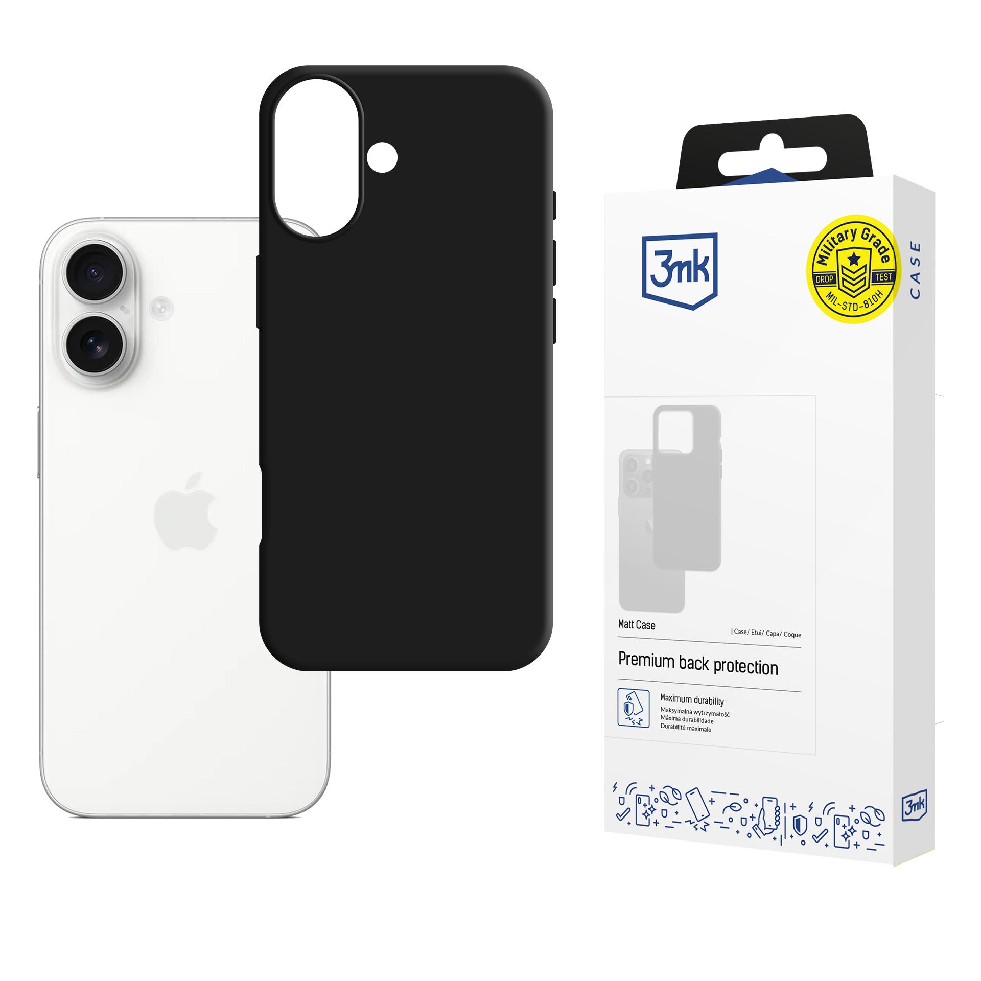 Suojakuori 3mk Matt Case Apple iPhone 17 musta