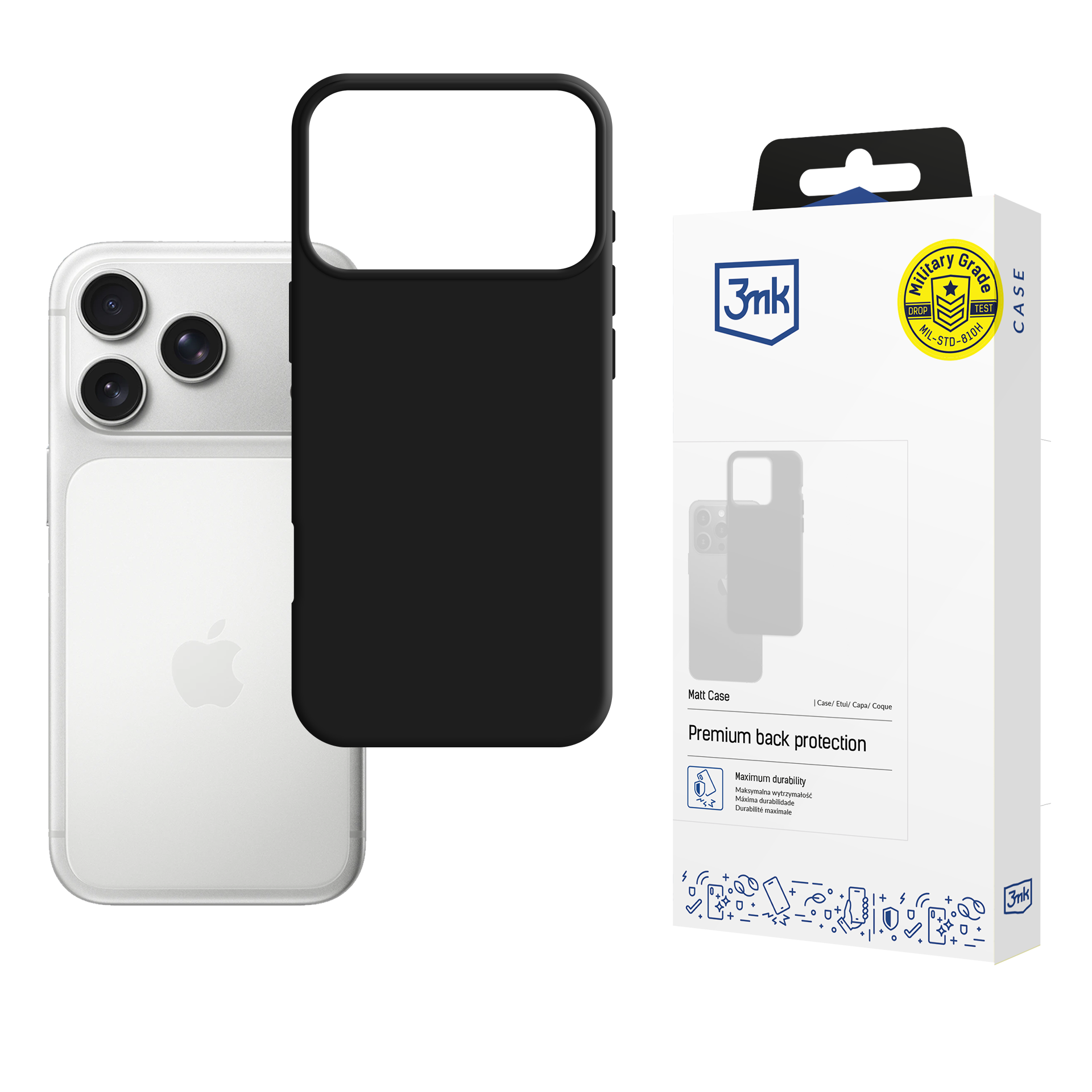 Suojakuori 3mk Matt Case Apple iPhone 17 Pro musta