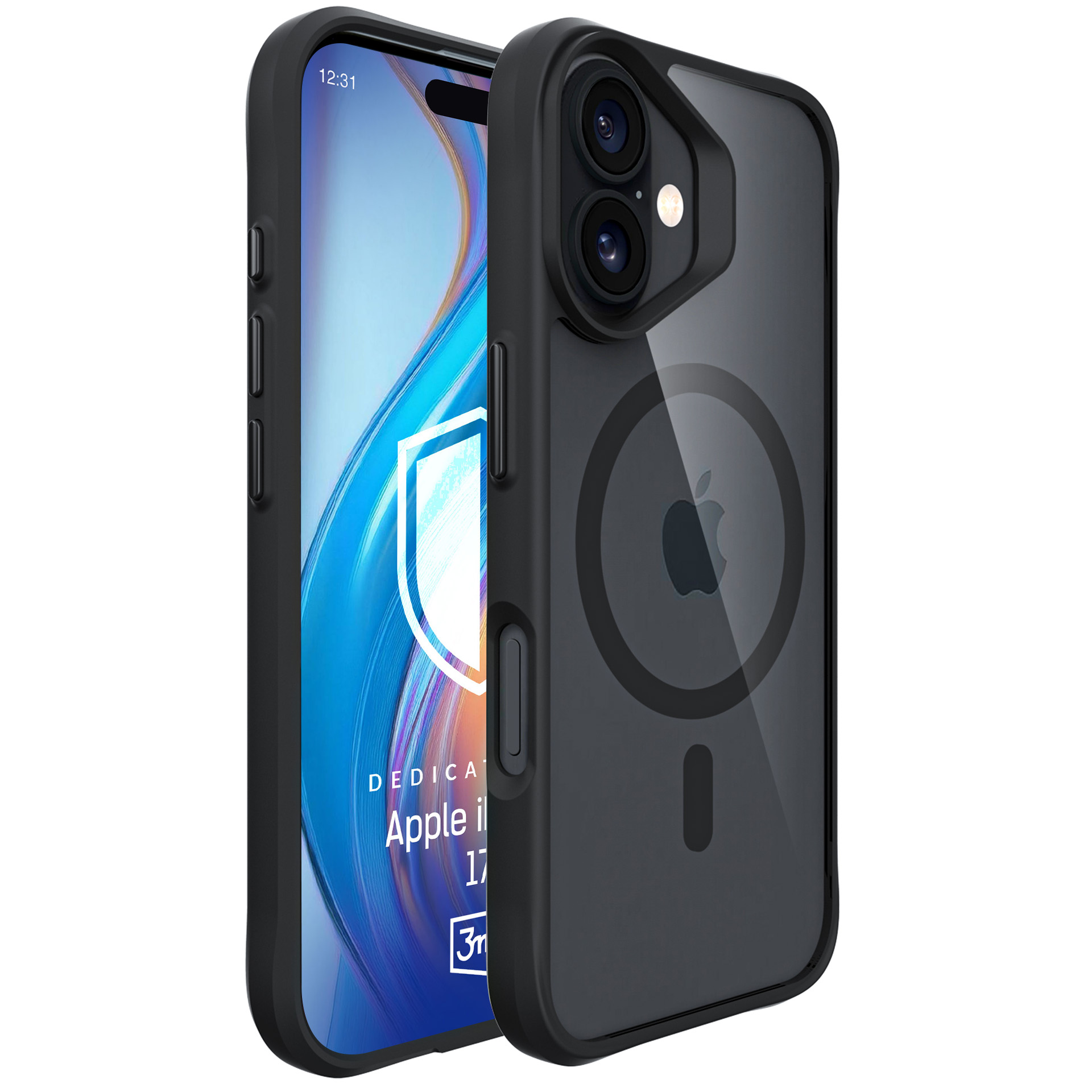 3mk Satin Armor MagCase iPhone 17:lle - musta