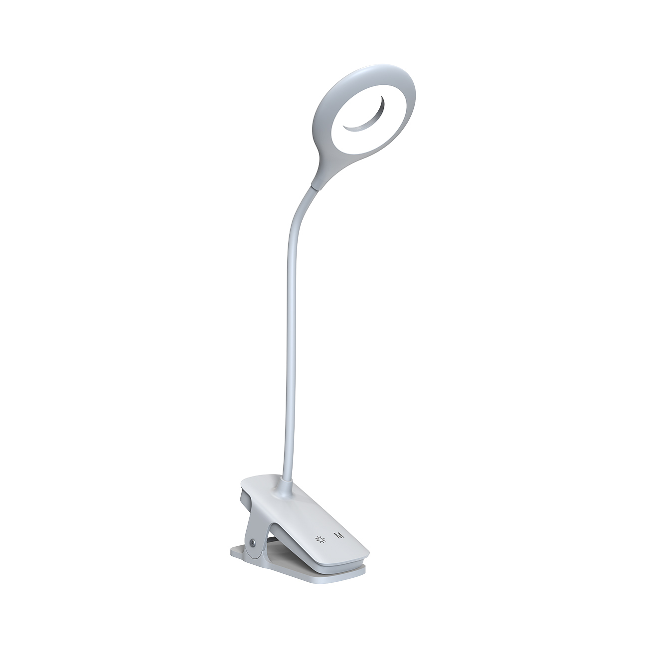 Mini Wozinsky langaton LED-lukuvalo klipsillä + USB-C kaapeli - valkoinen