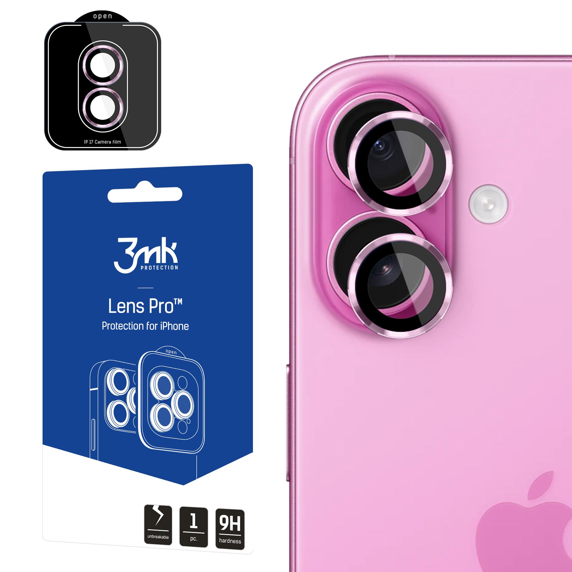 3mk Lens Protection Pro Karkaistu lasi iPhone 17:lle - Violetti