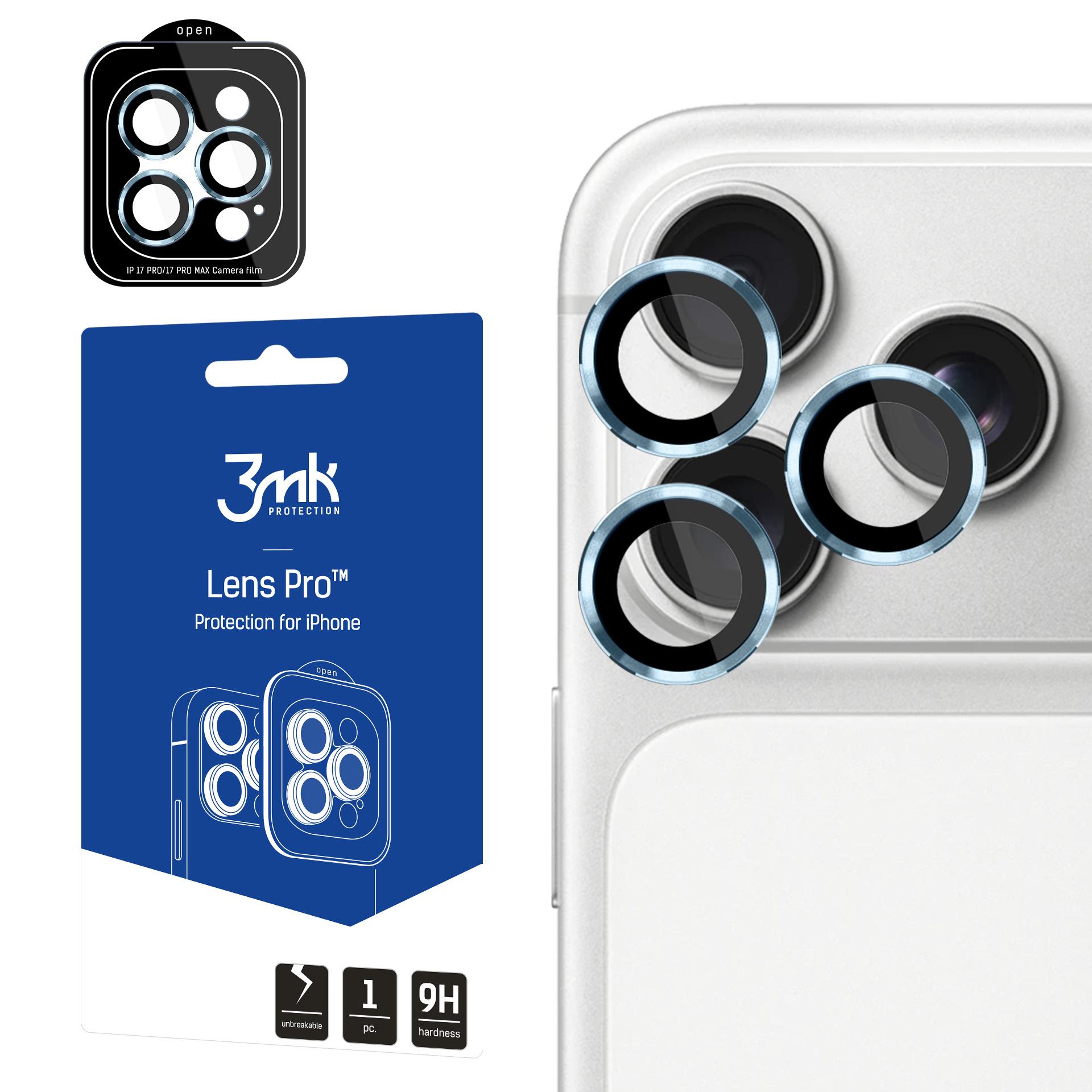 3mk Lens Protection Pro Tempered Glass for iPhone 17 Pro / 17 Pro Max - Light Blue