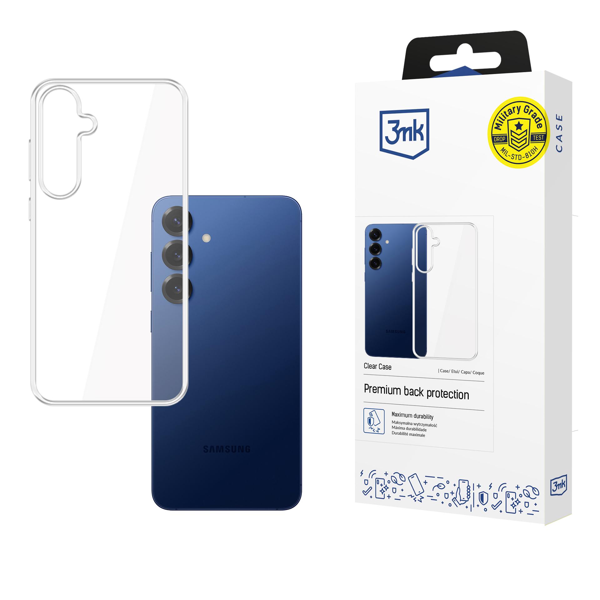 3mk Clear Case 1,2mm läpinäkyvä suojakuori Samsung S731 S25 FE:lle