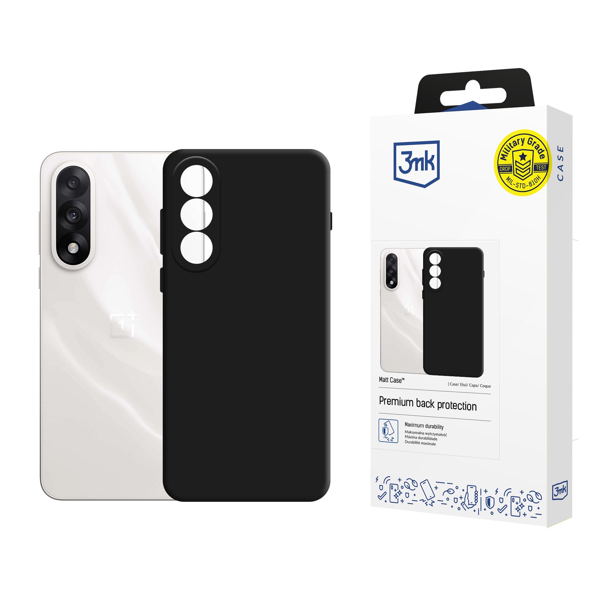 3mk Matt Case OnePlus Nord 5:lle - Matta Musta