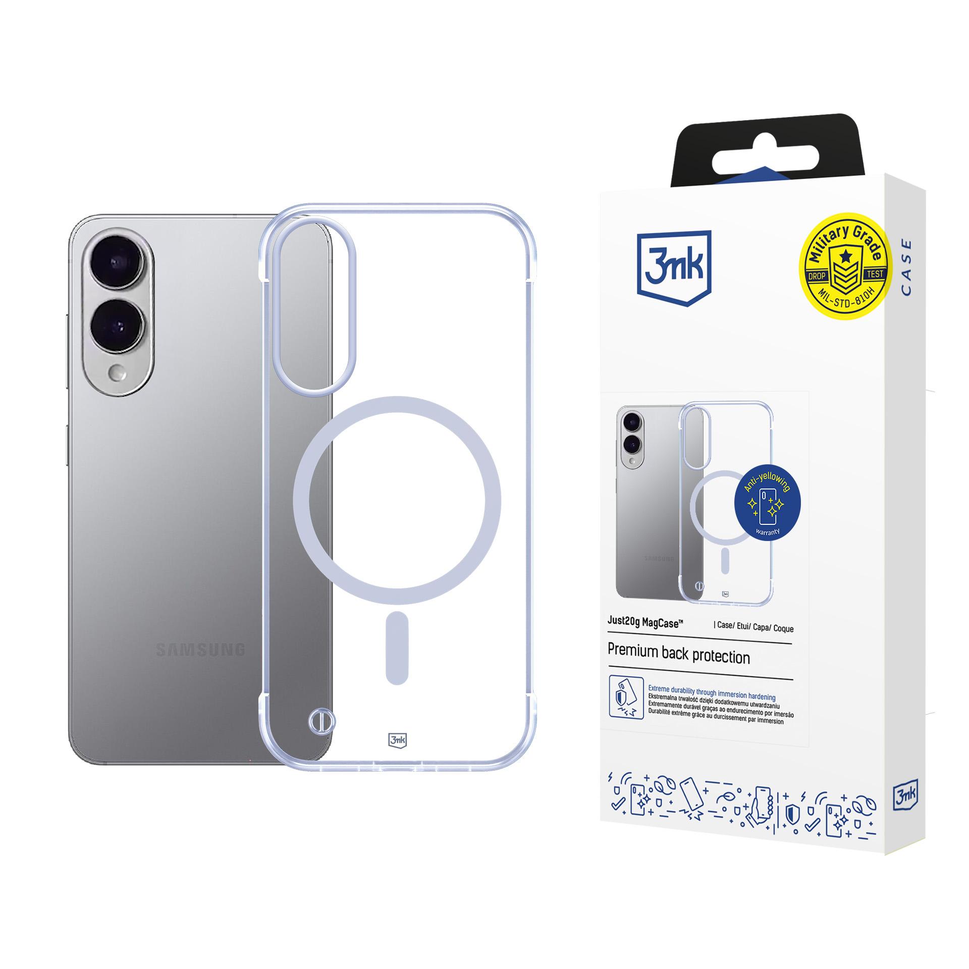3mk Just20g MagCase Samsung Galaxy S25 Edge:lle - Läpinäkyvä