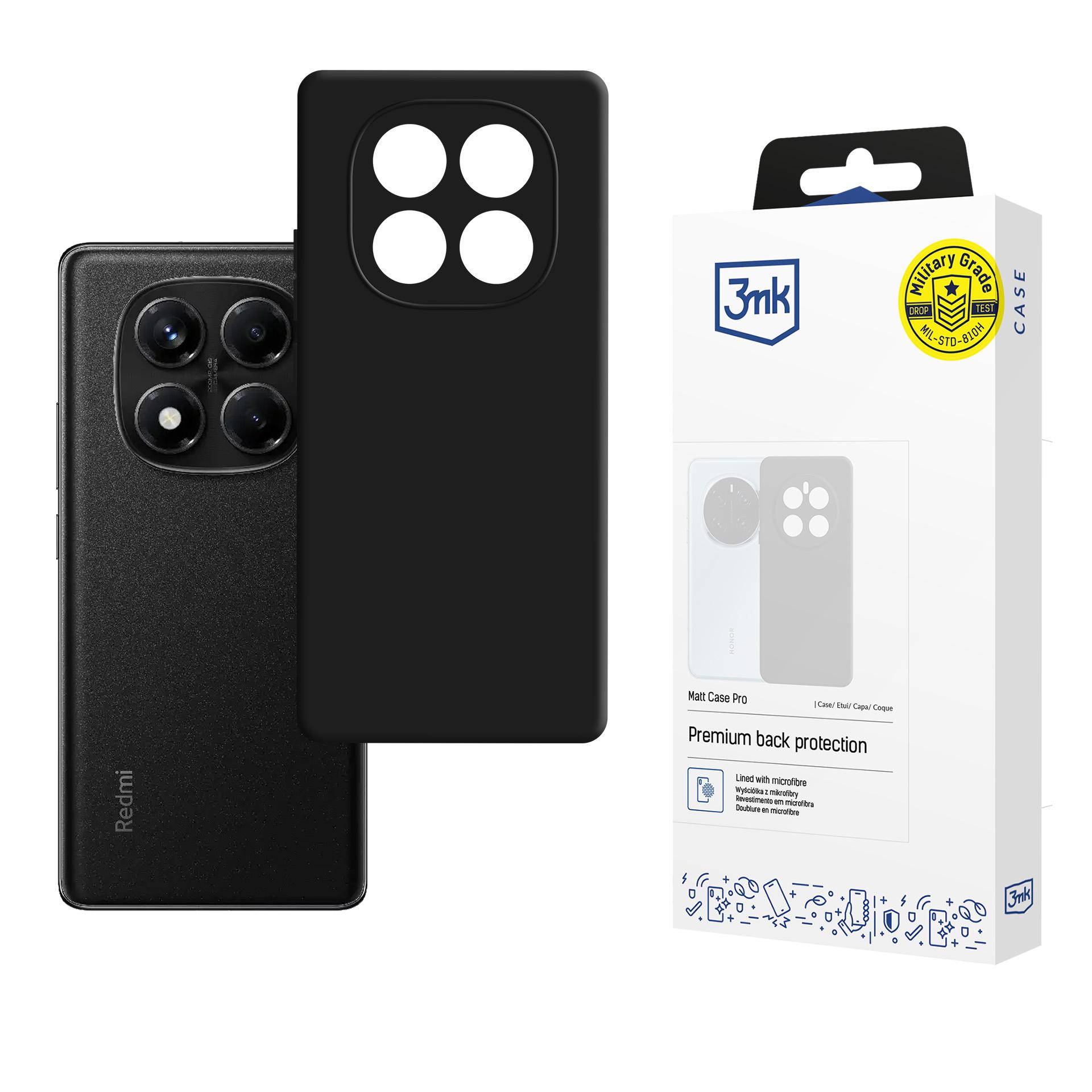3mk Matt Case Pro Xiaomi Redmi Note 14 Pro 4G:lle - Matta musta