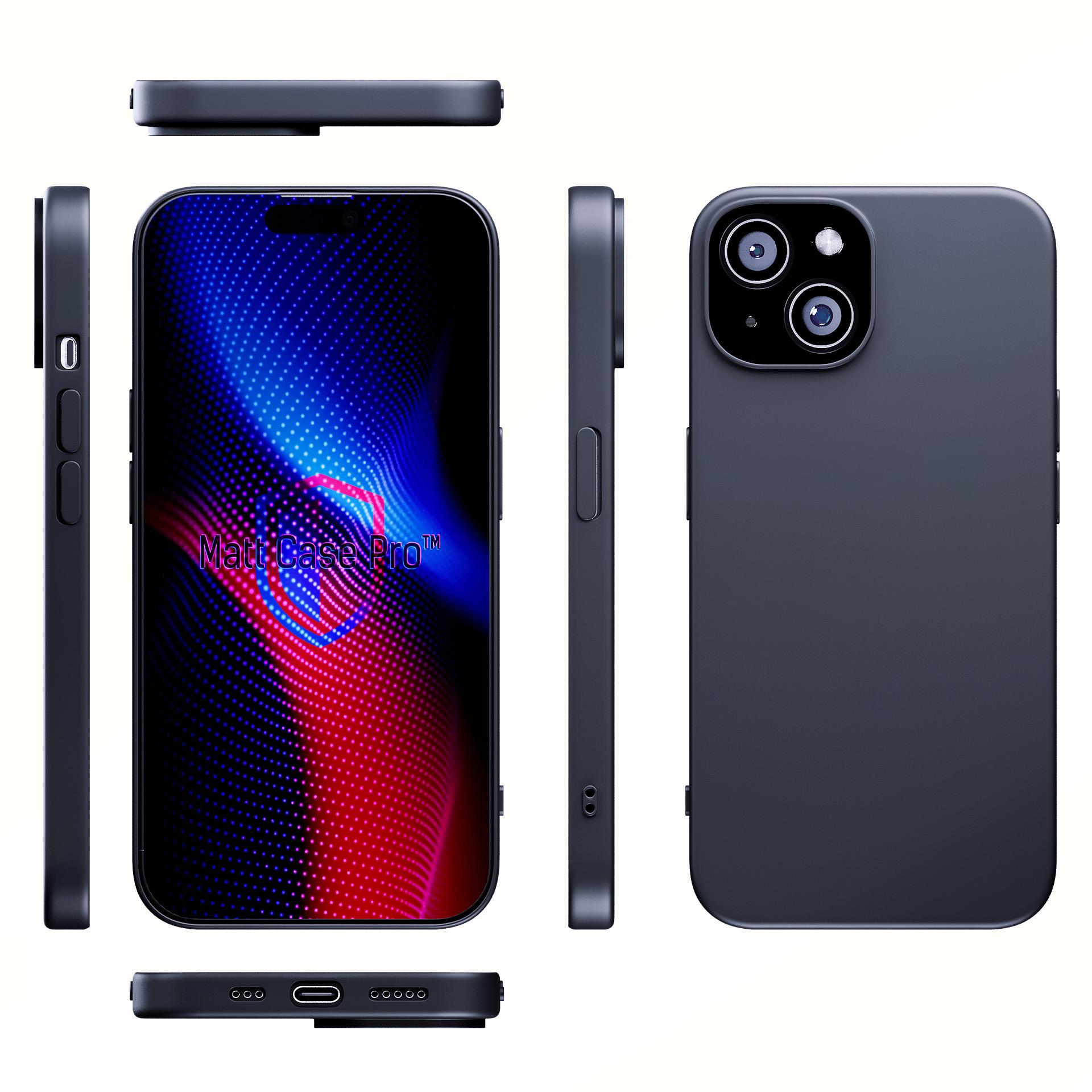3mk Matt Case Pro Apple iPhone 15:lle - Matta musta