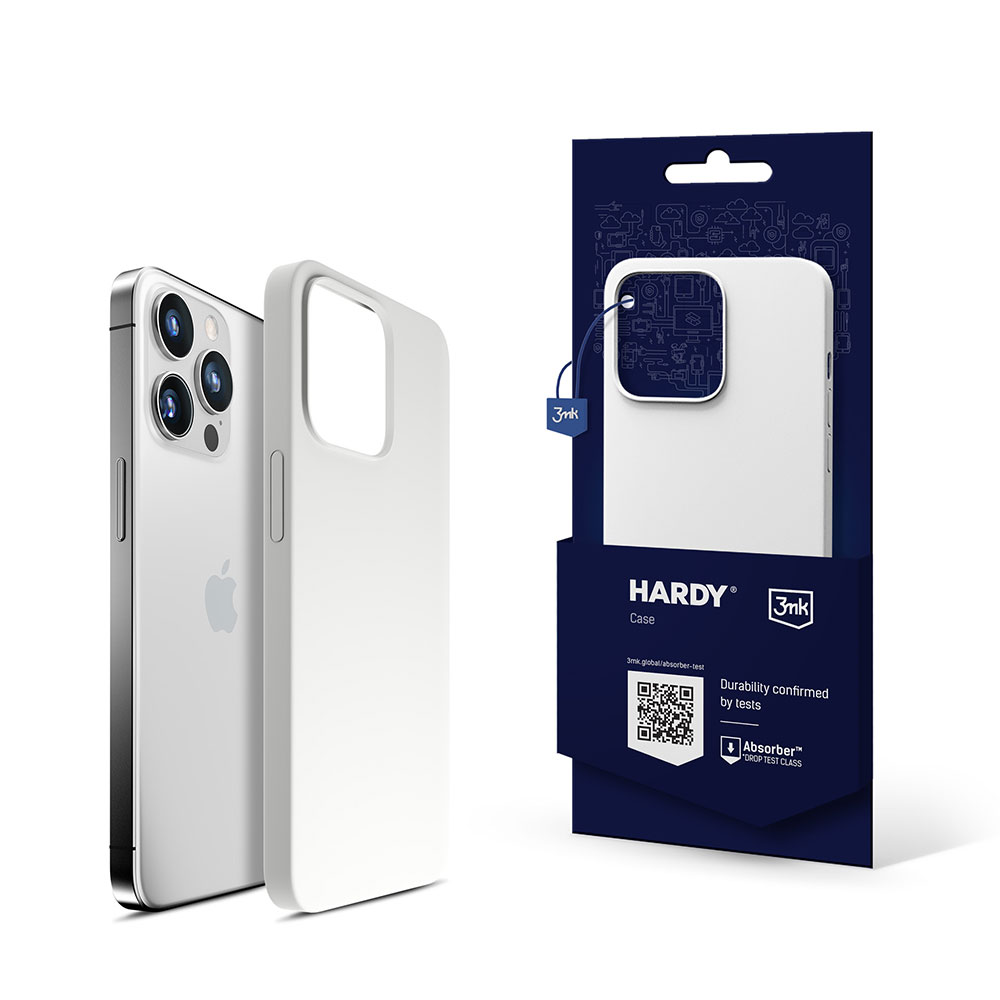 3mk Hardy Silikoninen MagCase iPhone 14 Pro Max:lle - Valkoinen