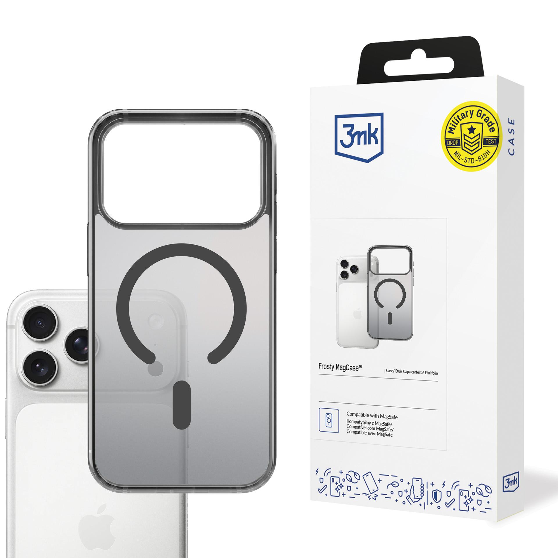 3mk Frosty MagCase Suojakuori Apple iPhone 17 Pro:lle - musta