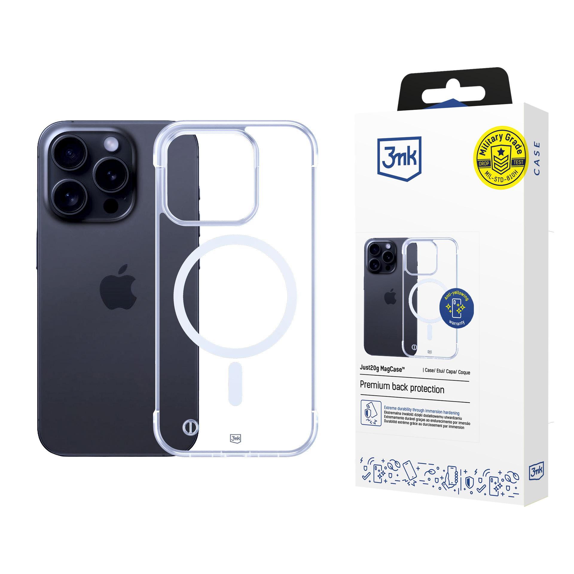 3mk Just20g MagCase Suojakuori iPhone 14 Pro Max:lle - läpinäkyvä