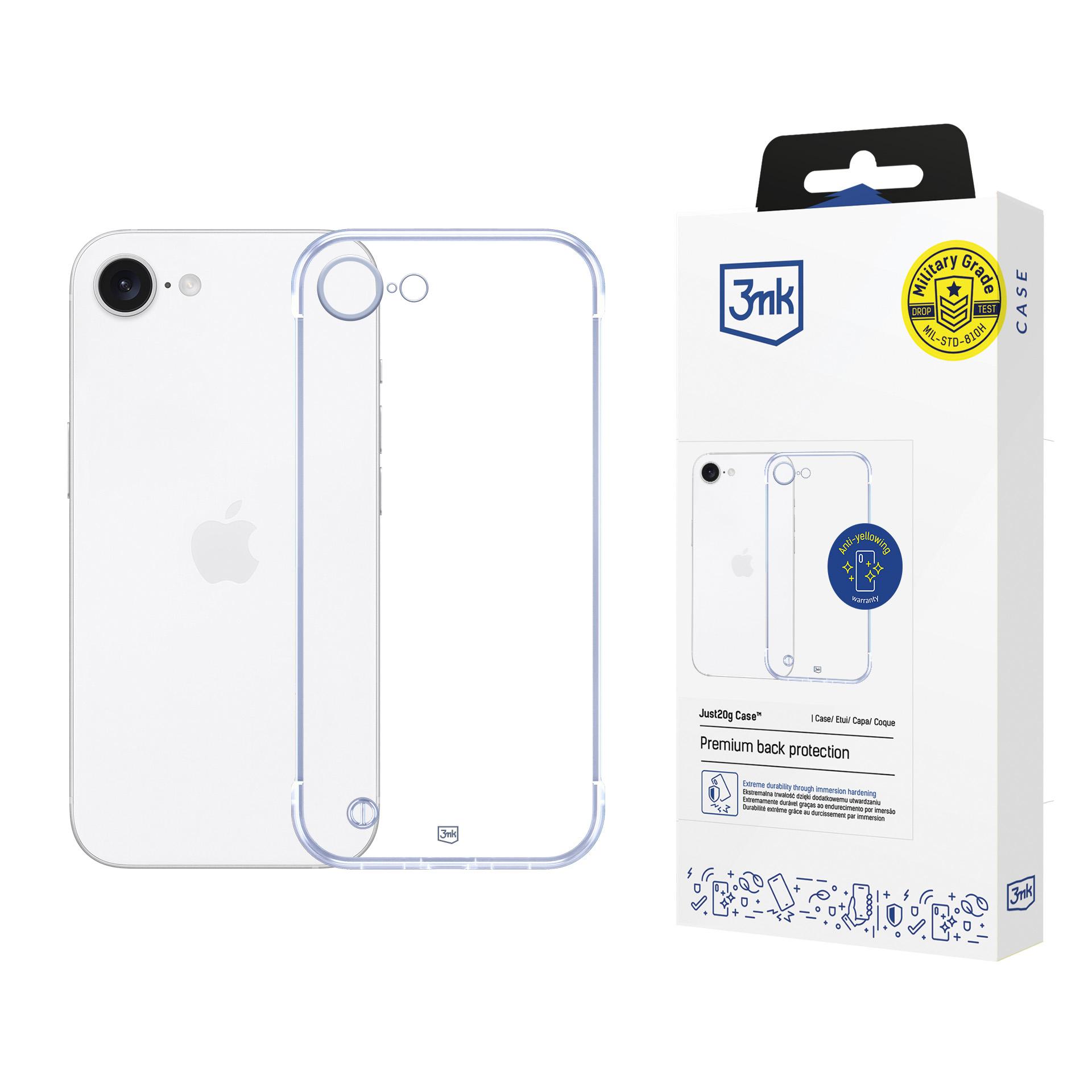 3mk Just20g Clear Case Suojakuori Apple iPhone 16E:lle - läpinäkyvä