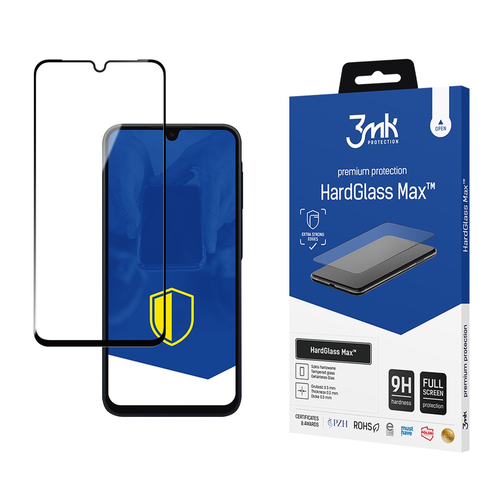 3mk Hardglass Max Tempered Glass for Samsung Galaxy A16 4G / 5G / A17 4G / 5G