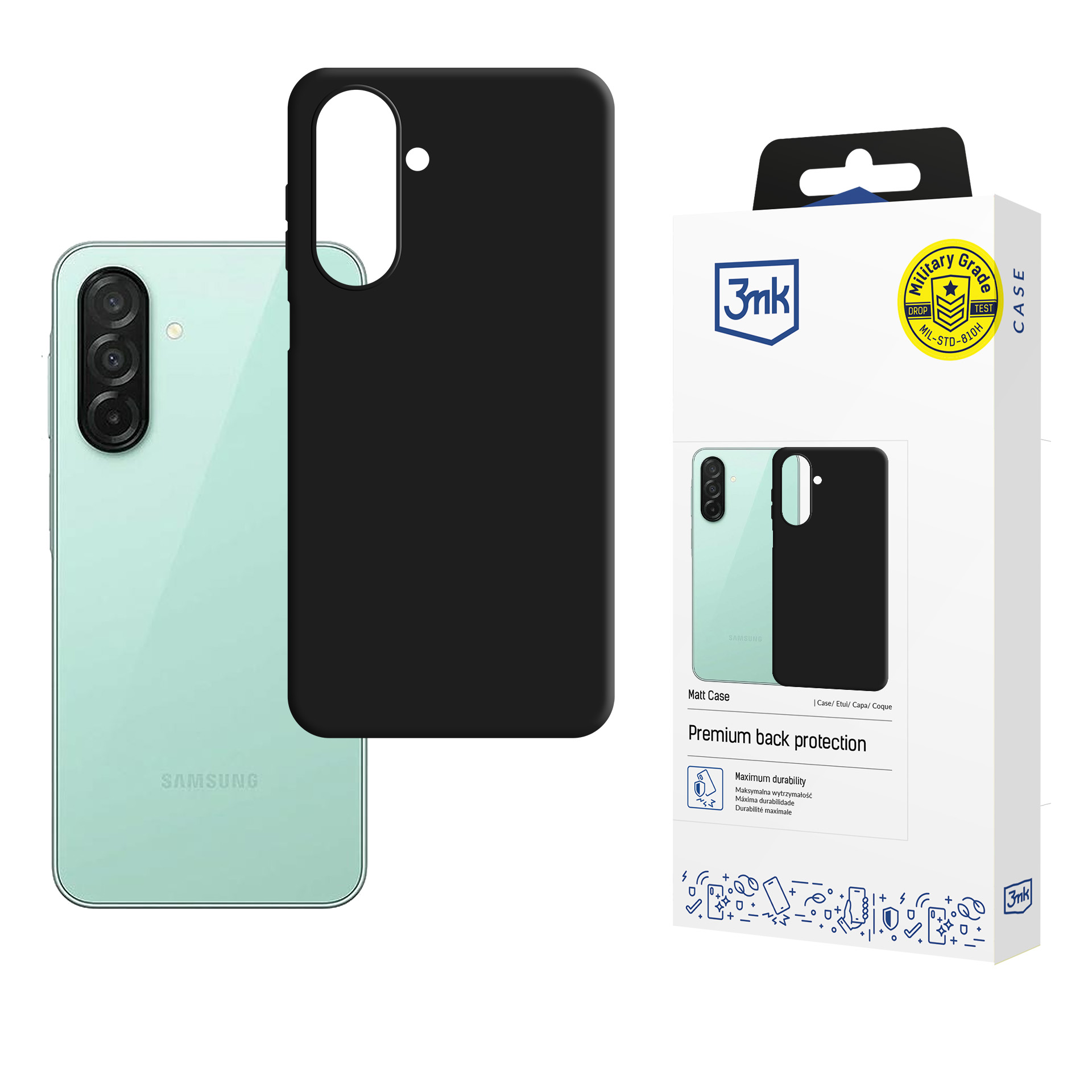 3mk Matt Case suojakuori Samsung Galaxy A27 5G - matta musta