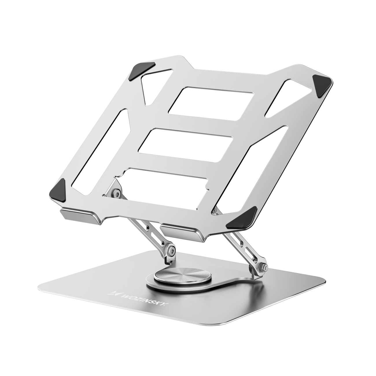 Wozinsky WDCX-X19-AB HardStand 360° Kääntyvä Kannettavan Tietokoneen ja Tabletin Teline - Hopea